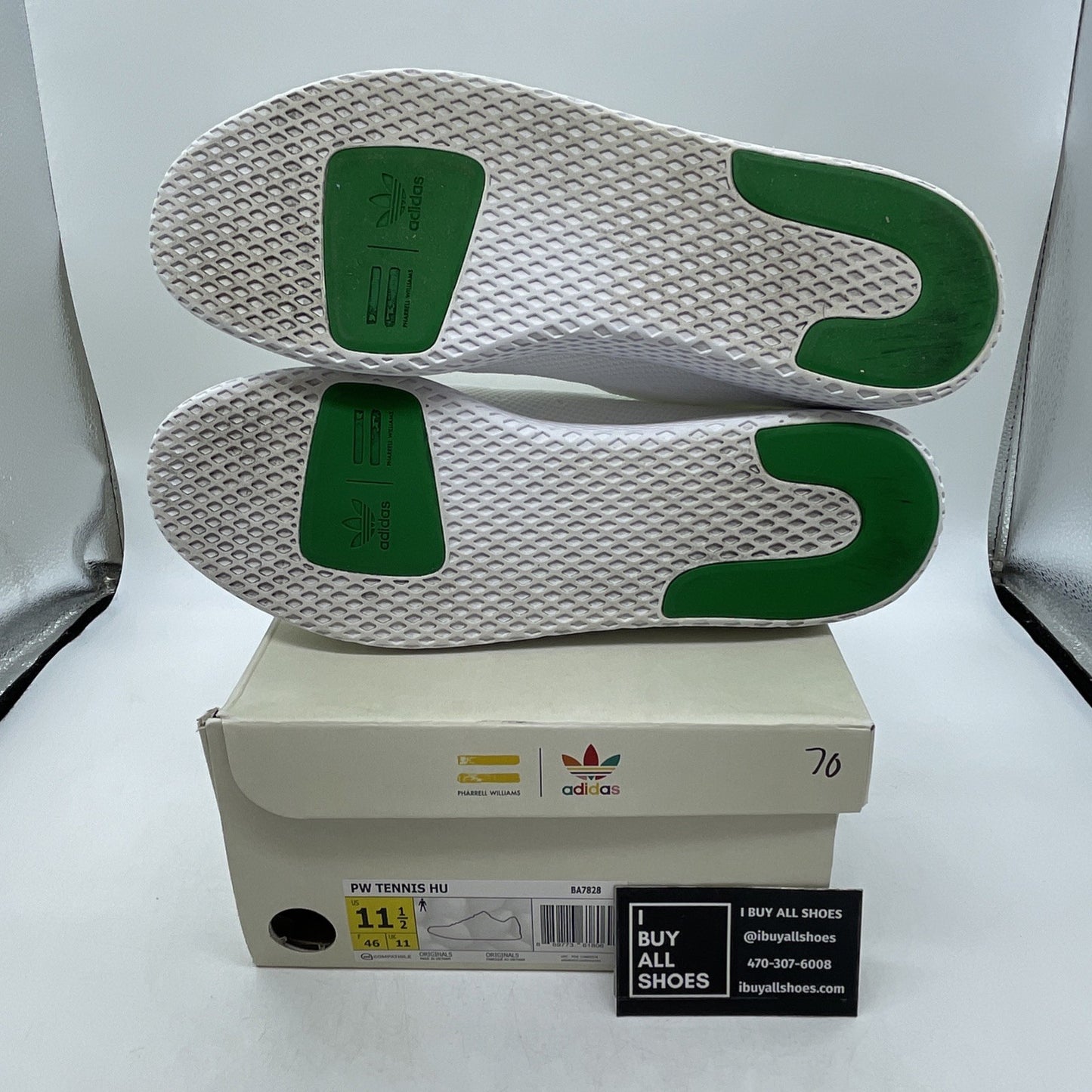 Size 11.5 - Pharrell x adidas Tennis Hu Green (BA7828)