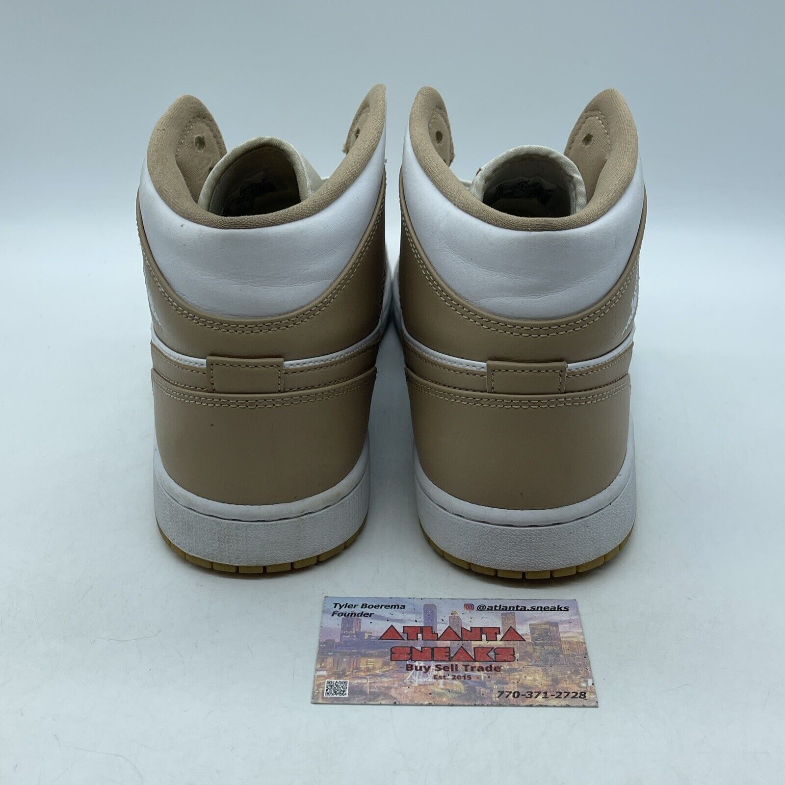 Size 11 - Air Jordan 1 Mid Tan Gum White Leather (554724-271)