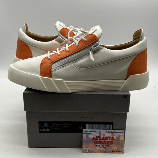 Size 10.5 - Giuseppe Zanotti Men's Low Top Sneakers Orange White