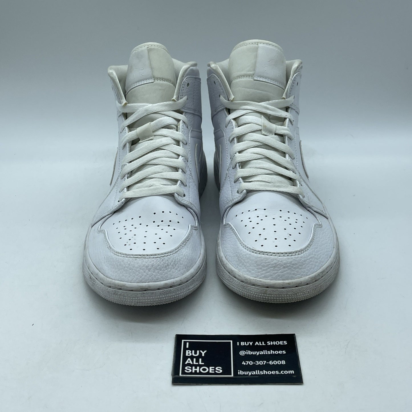 Size 10 - Jordan 1 Mid Triple White - 554724-130