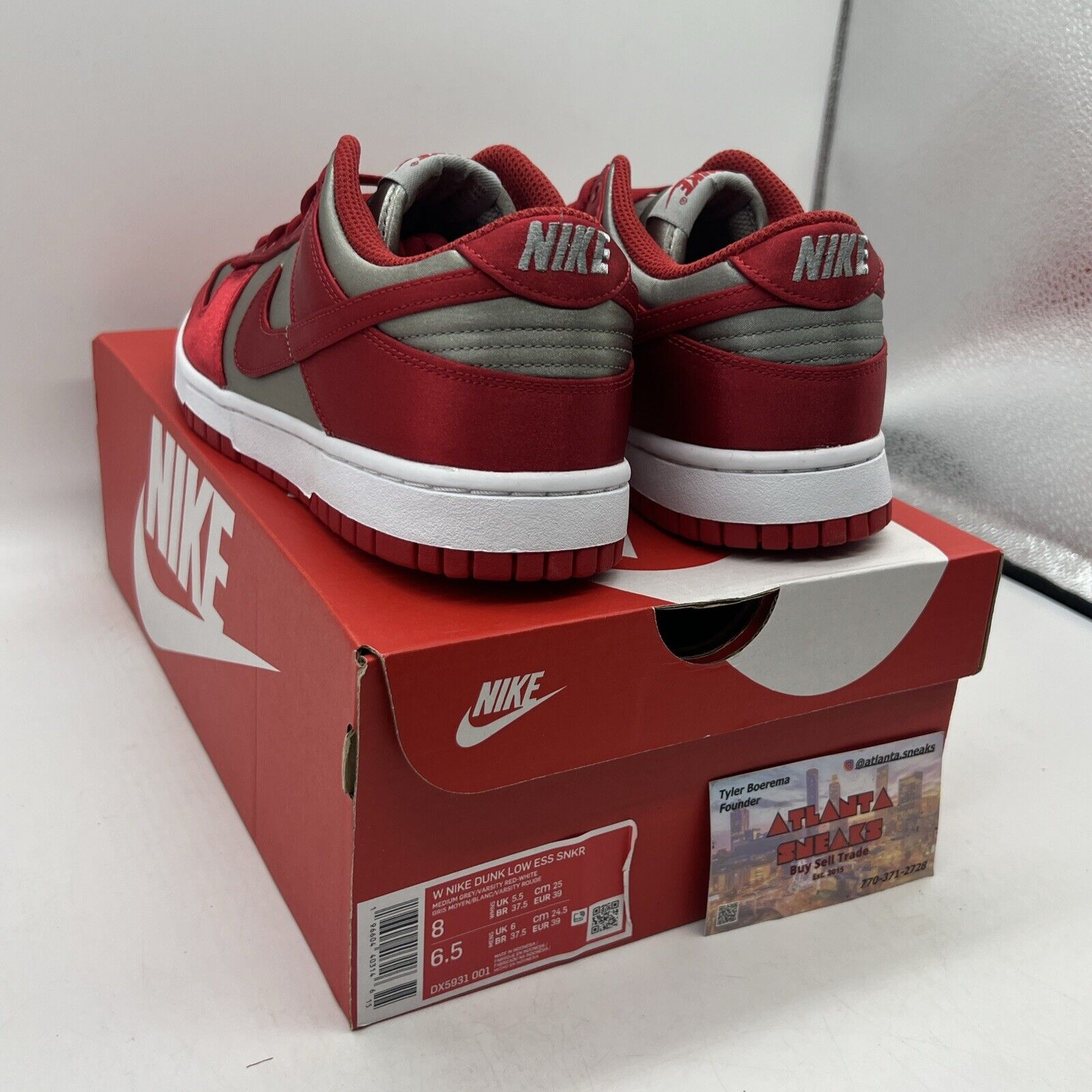 Wmns Nike Dunk Low Satin UNLV Size 8 Brand New Og All