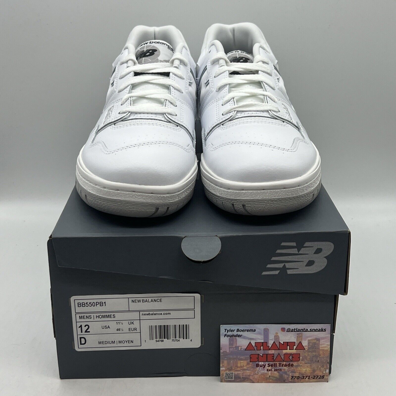 Size 12 - New Balance 550 Gray/White 2022 Brand New Og All