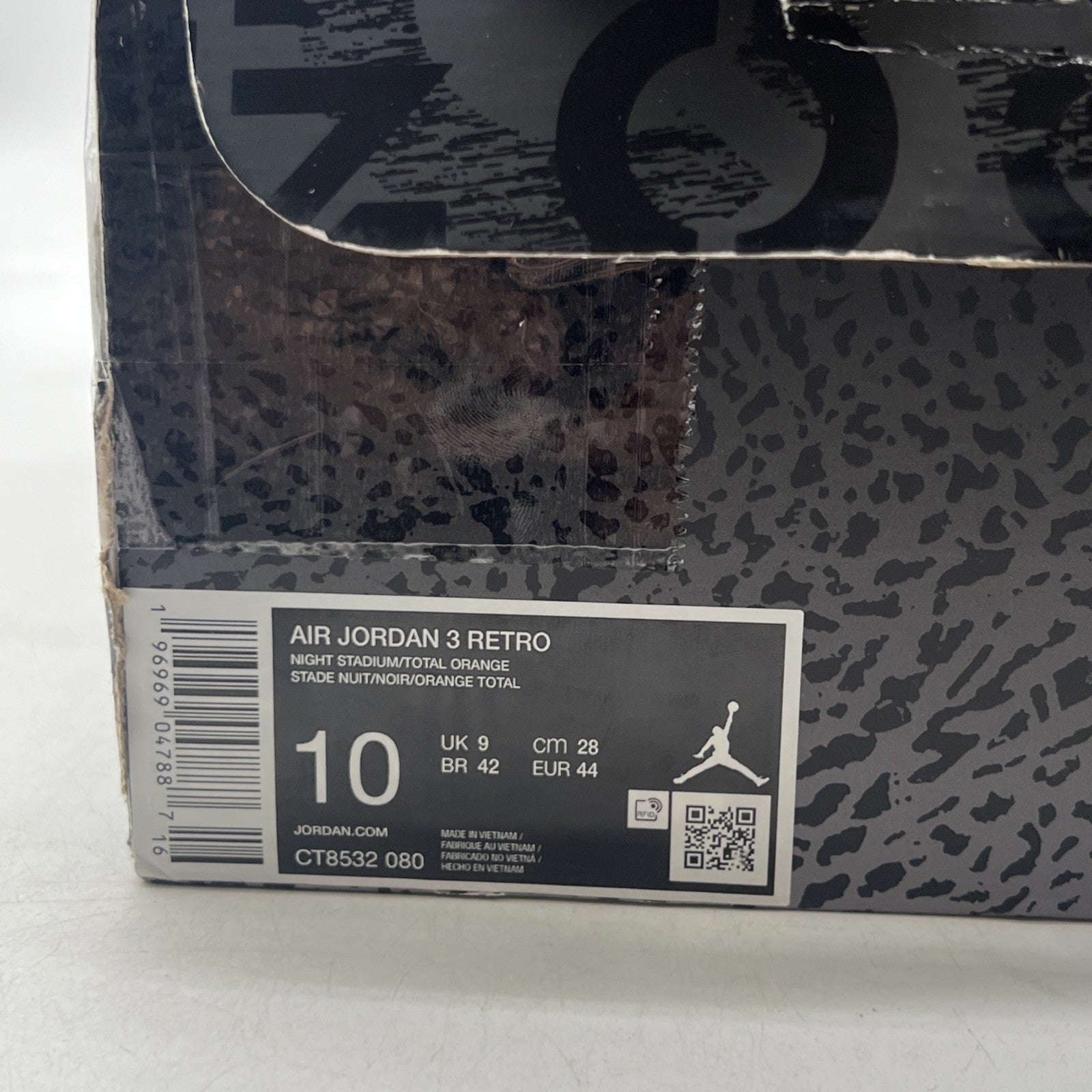 Size 10 - Air Jordan 3 Retro 2023 Mid Fear (CT8532-080)