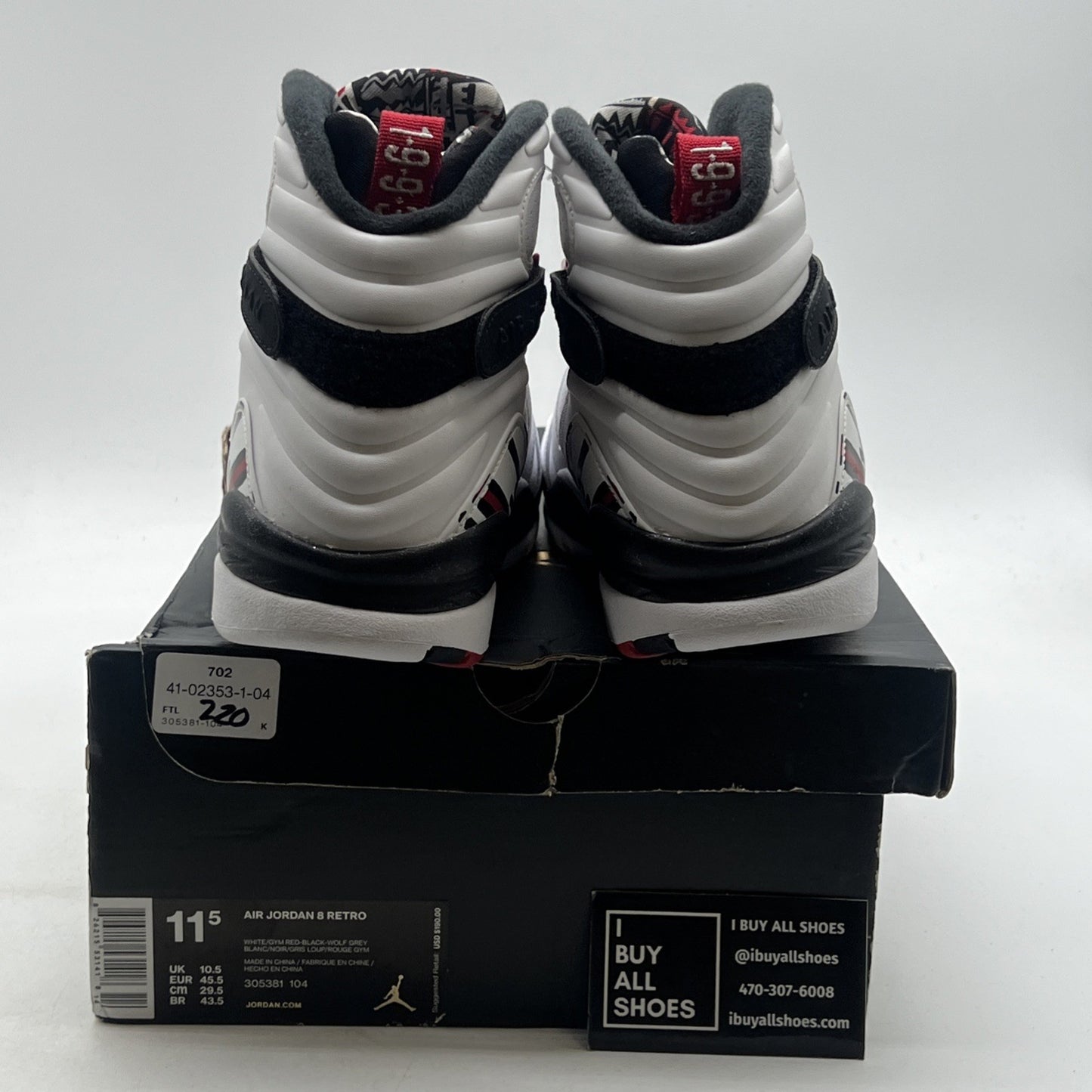 Size 11.5 - Air Jordan 8 Retro Alternate (305381-104)