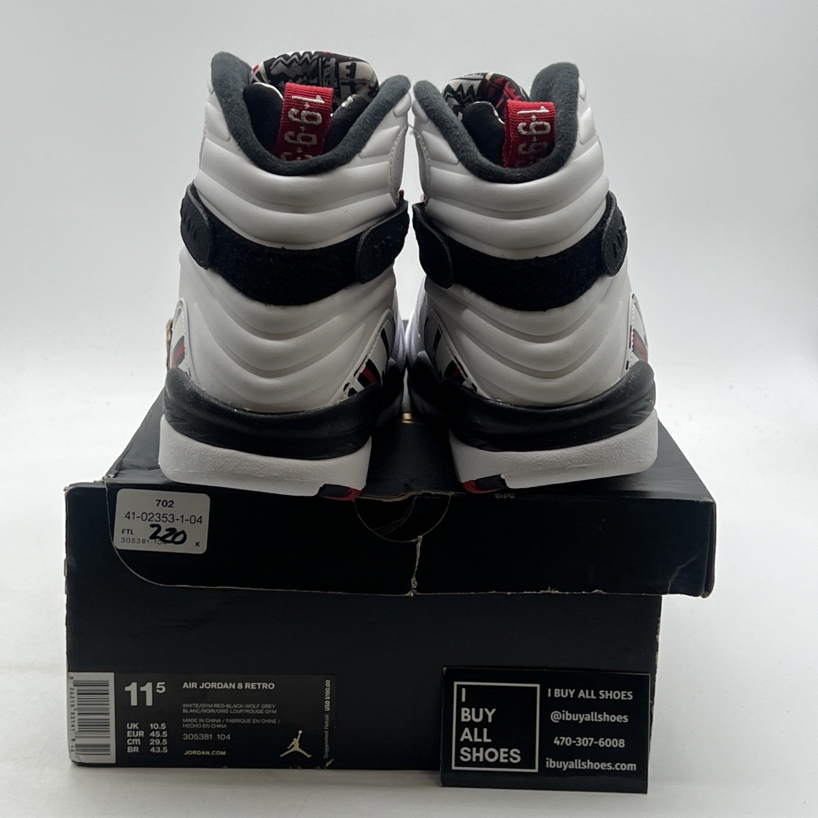Size 11.5 - Air Jordan 8 Retro Alternate (305381-104)
