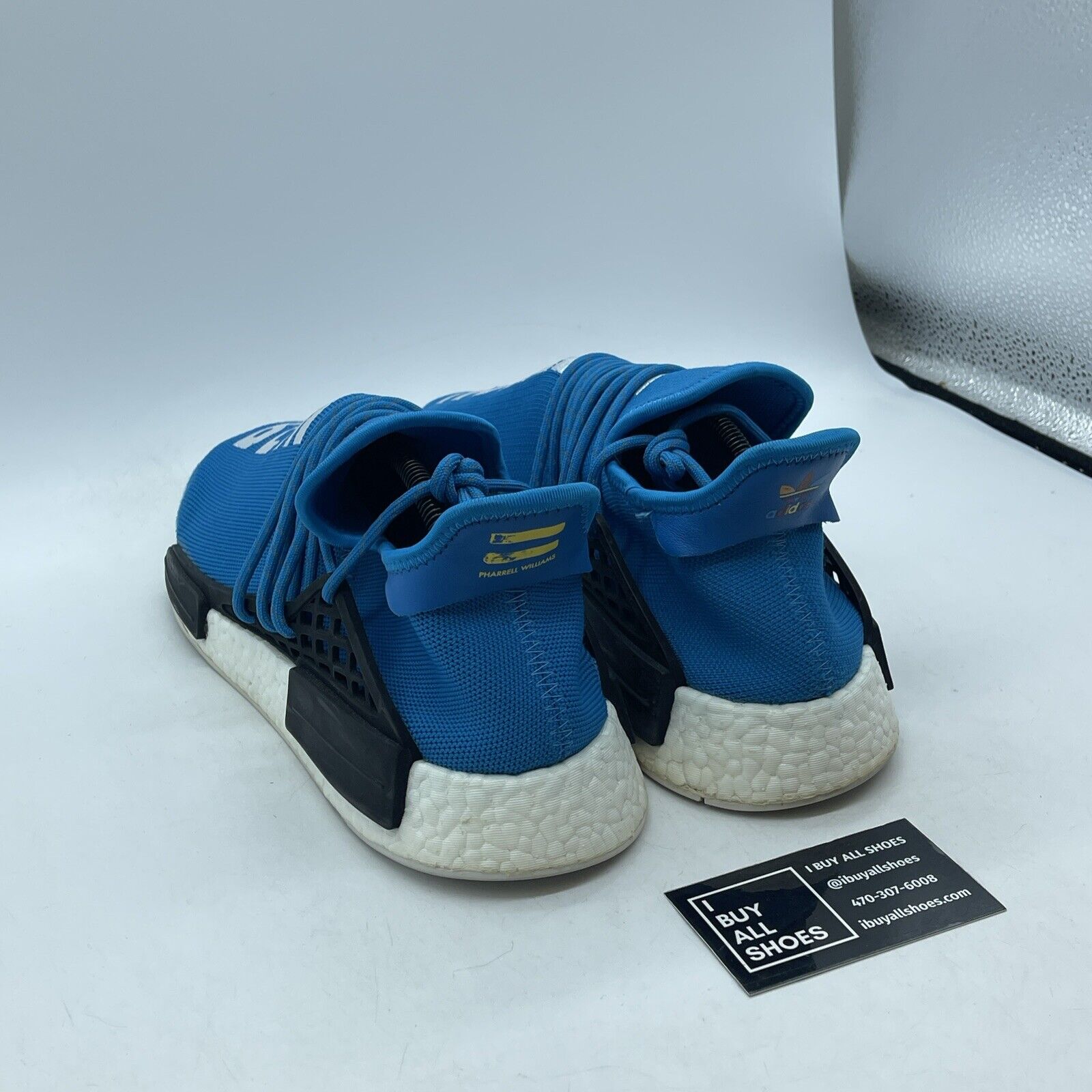 Size 11 - adidas Pharrell x NMD Human Race Blue White Black (BB0618)