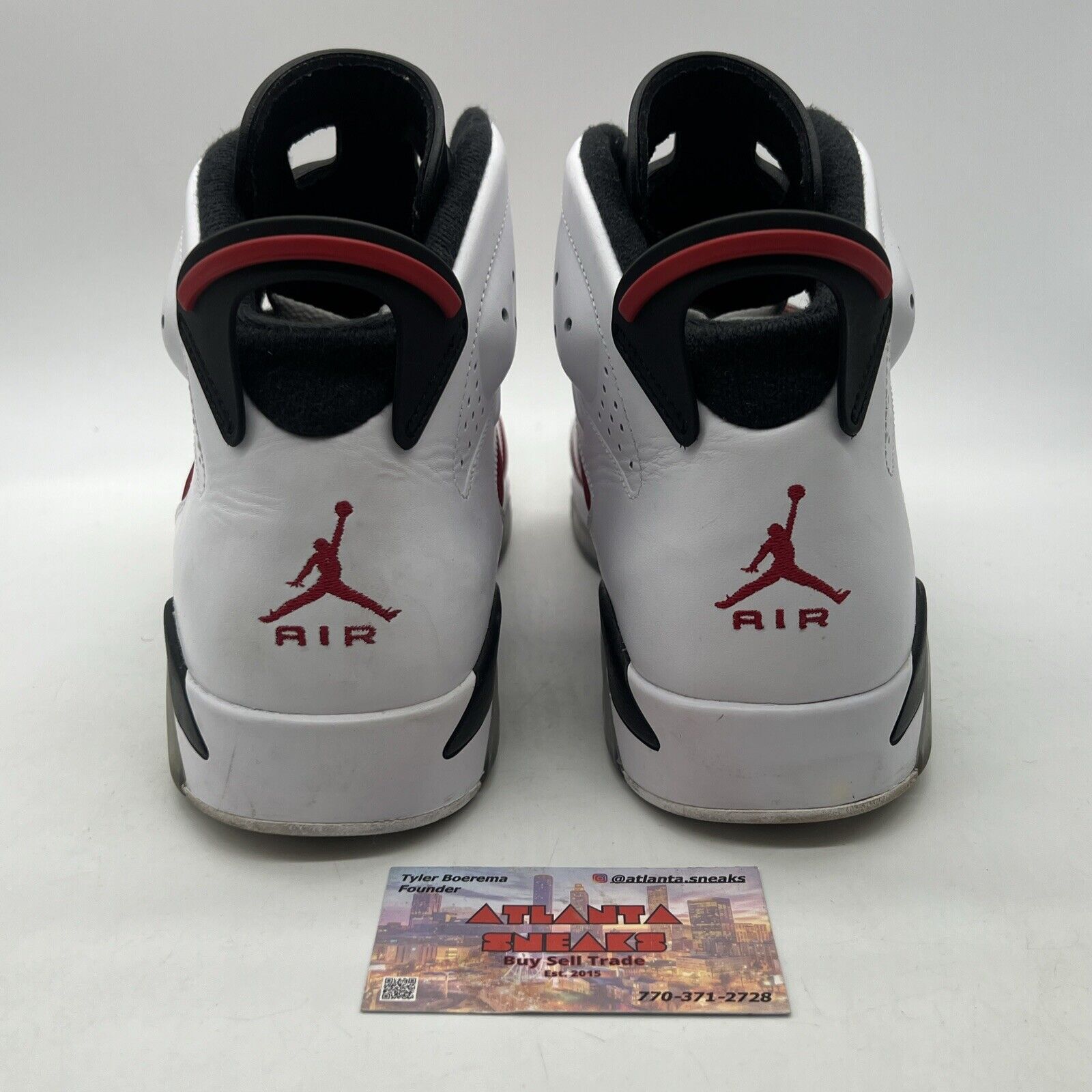 Size 11 - Air Jordan 6 Retro 2014 Carmine Red Black White Suede (384664-160)