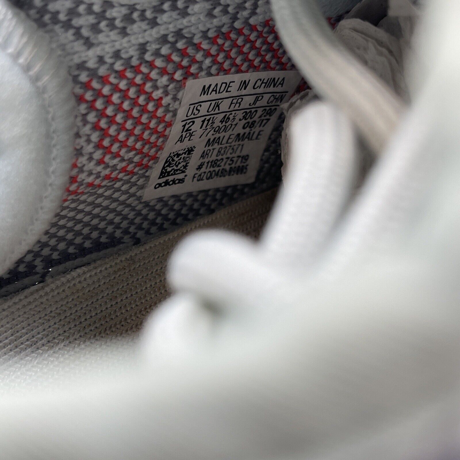 Size 12 - adidas Yeezy Boost 350 V2 Low Blue Tint Grey Red Suede (B37571)