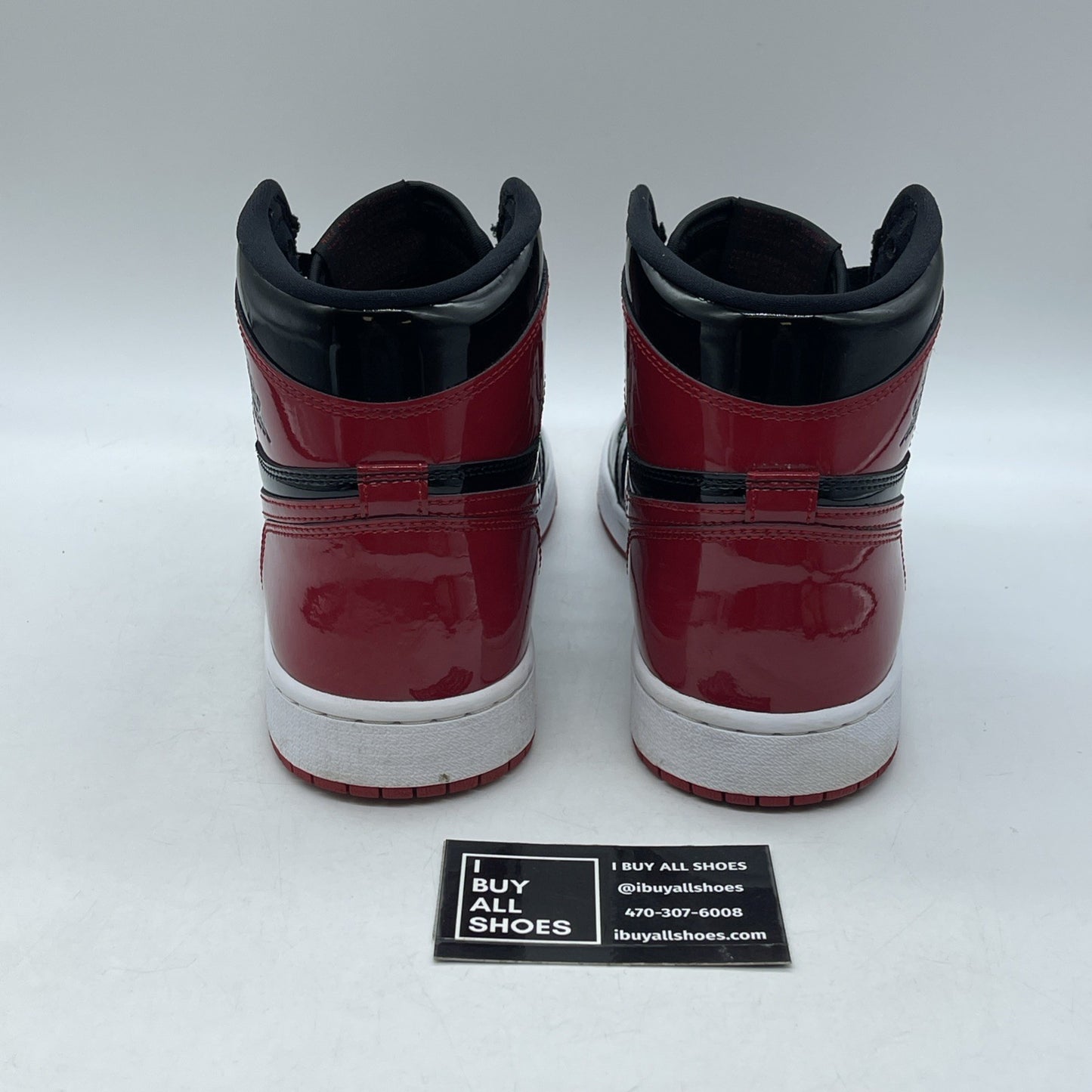 Size 8.5 - Jordan 1 Retro OG High Patent Bred Red Black (555088-063)