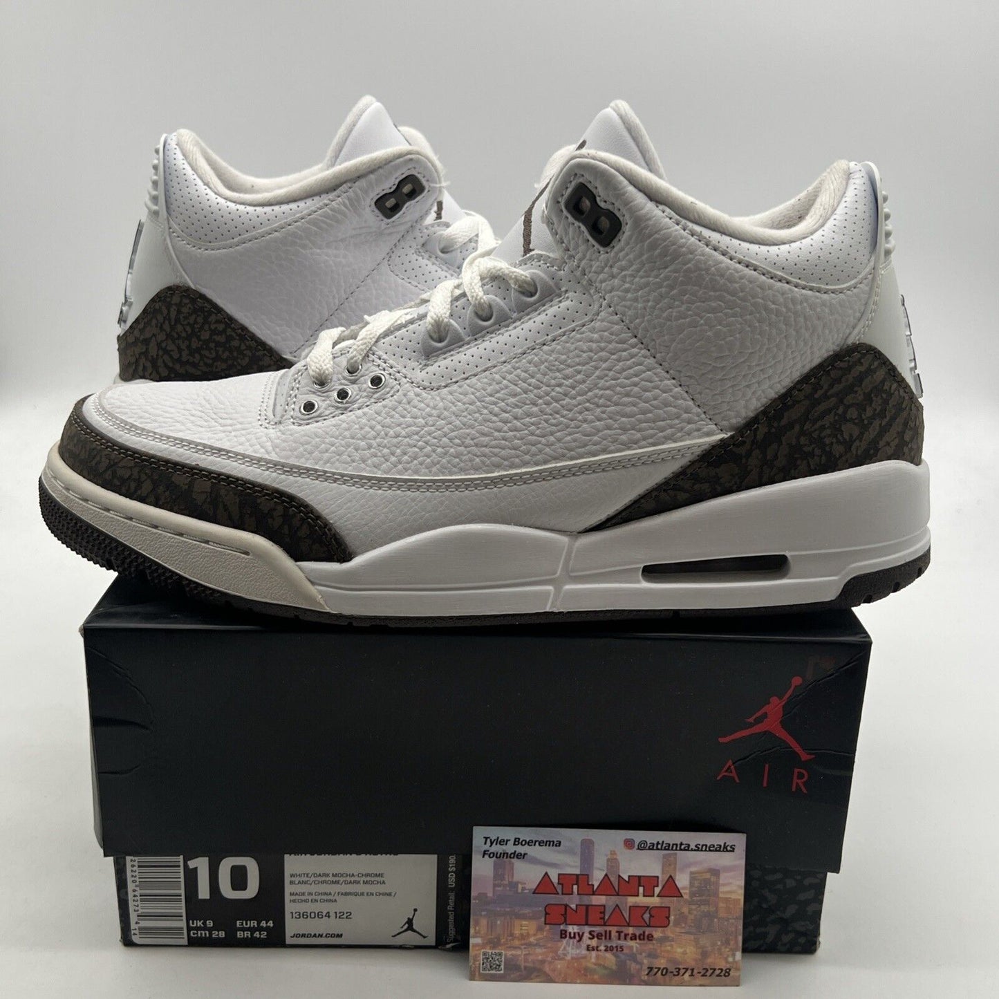 Size 10 - Air Jordan 3 Retro 2018 Mocha (136064-122)
