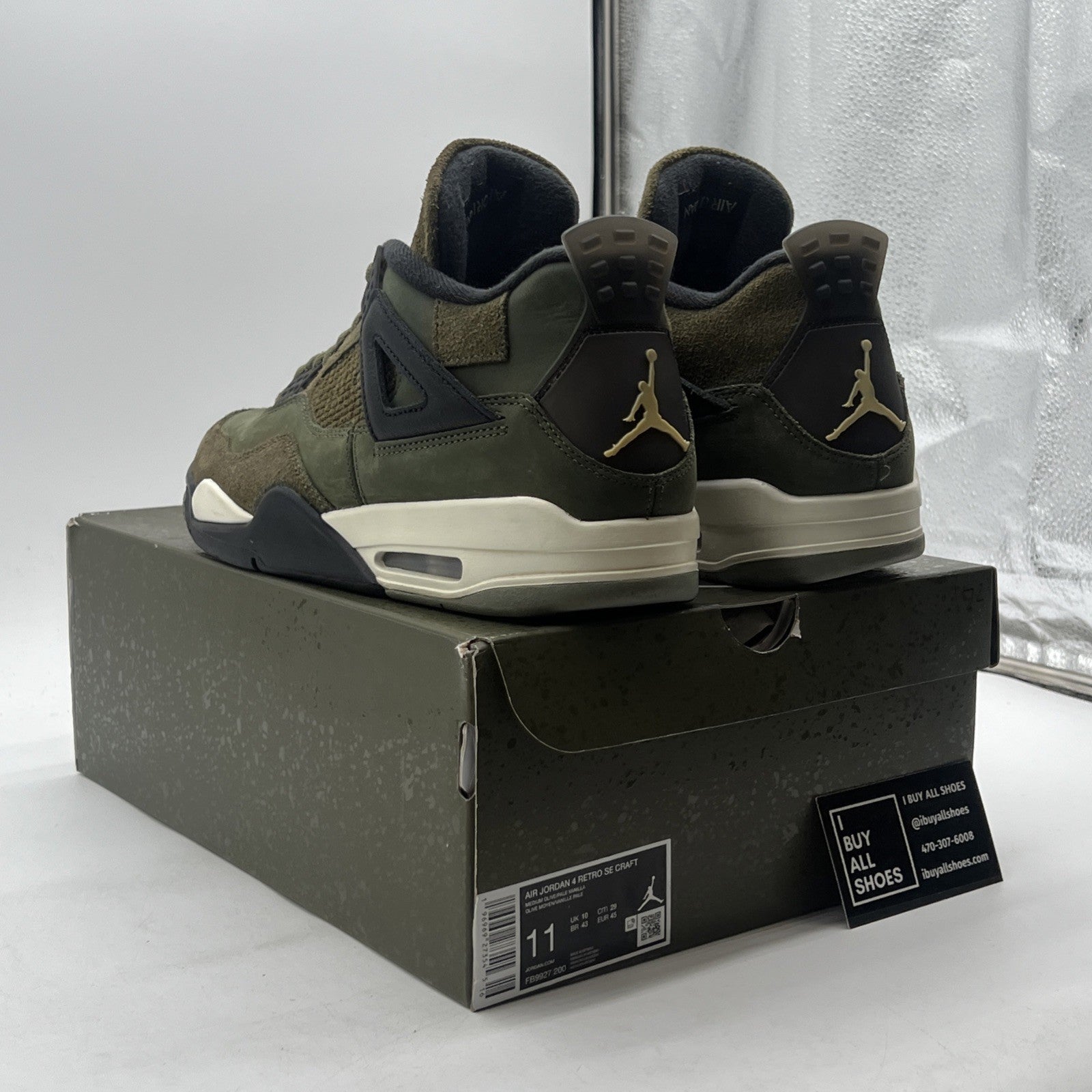 Size 11 - Air Jordan 4 SE Retro Low Craft - Olive (FB9927-200)