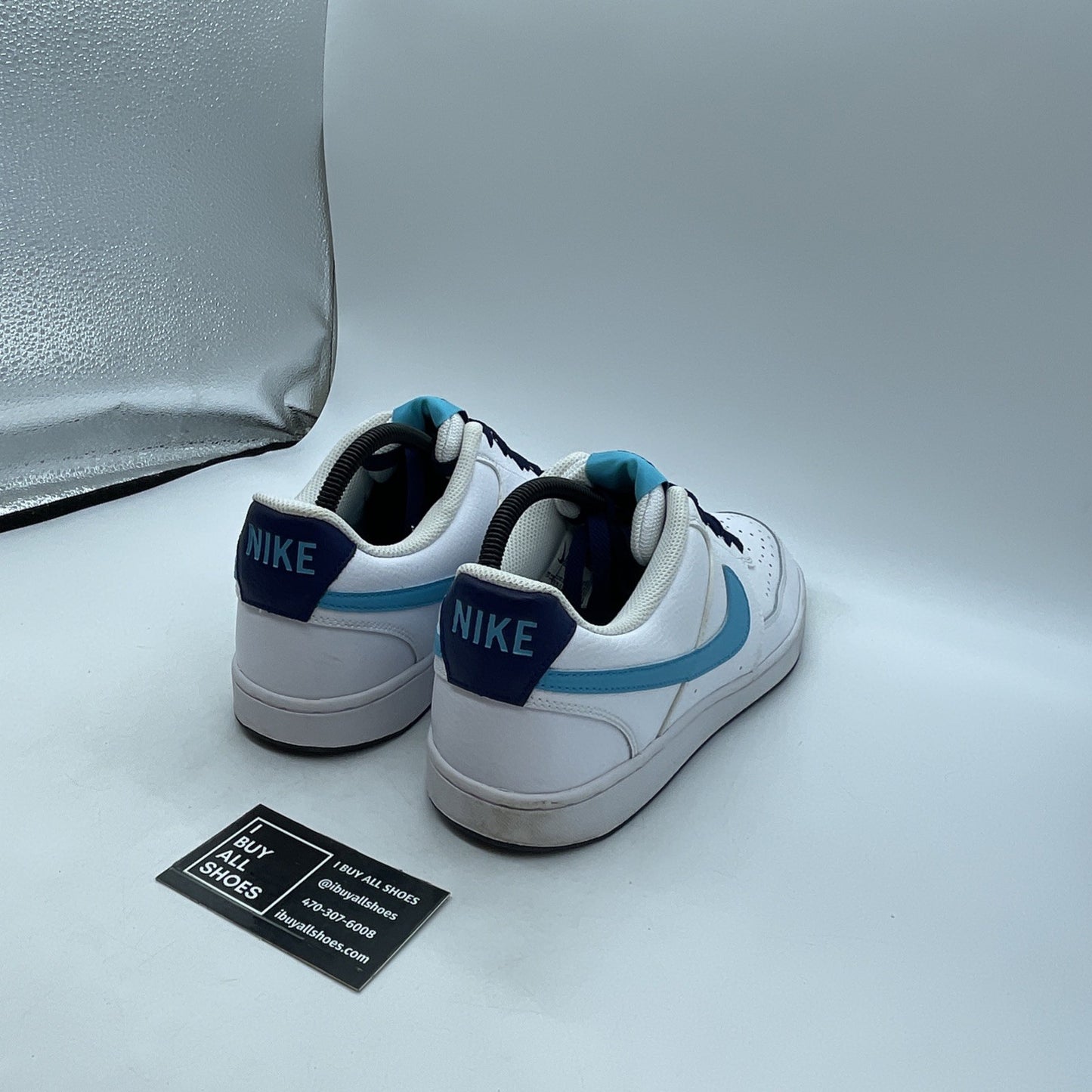 Size 12 - Nike Court Vision Low White Turquoise Blue (DM1187-100)