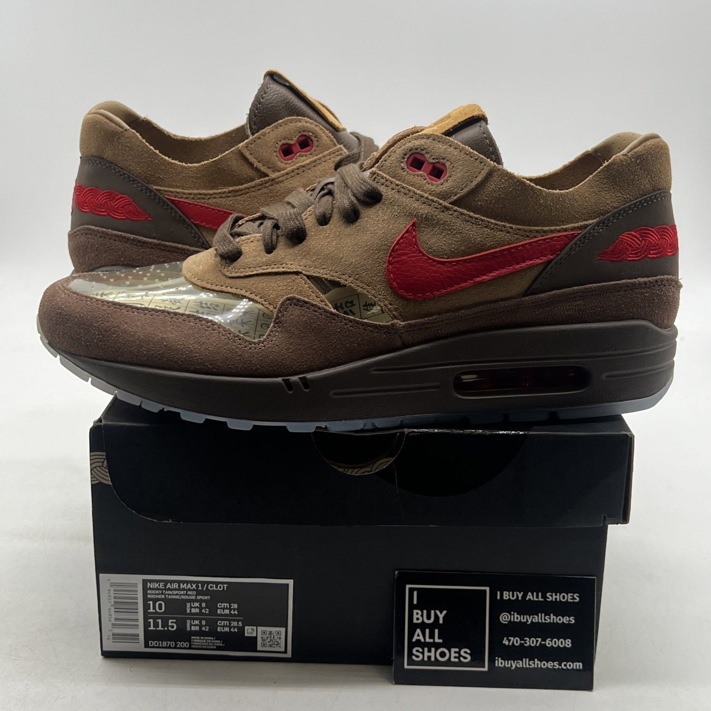 Size 10 - Nike CLOT x Air Max 1 Kiss Of Death CHA (DD1870-200)