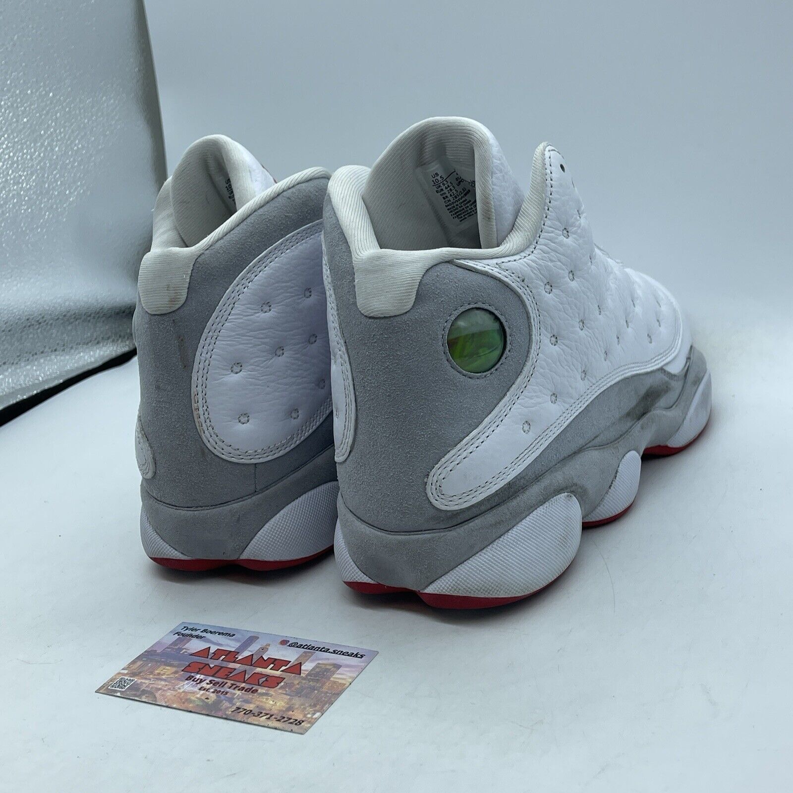 Size 10.5 - Air Jordan 13 Retro White Wolf Grey Suede Leather (414571-160)