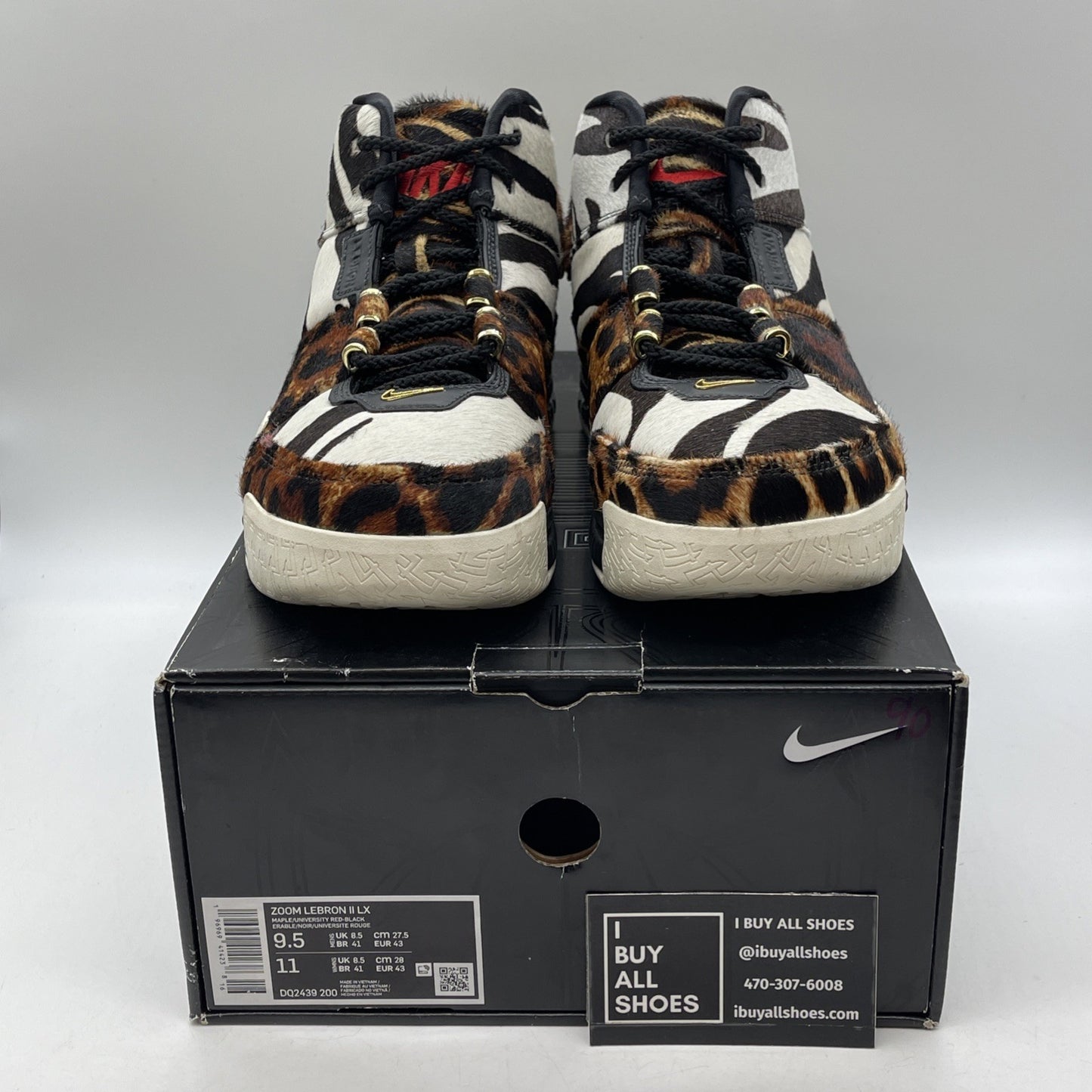 Size 9.5 - Nike Zoom LeBron 2 Beast Brown Black White Suede (DQ2439-200)