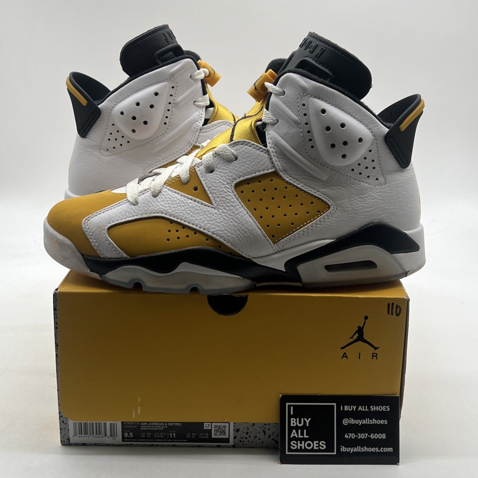 Size 9.5 - Air Jordan 6 Retro Yellow Ochre (CT8529-170)
