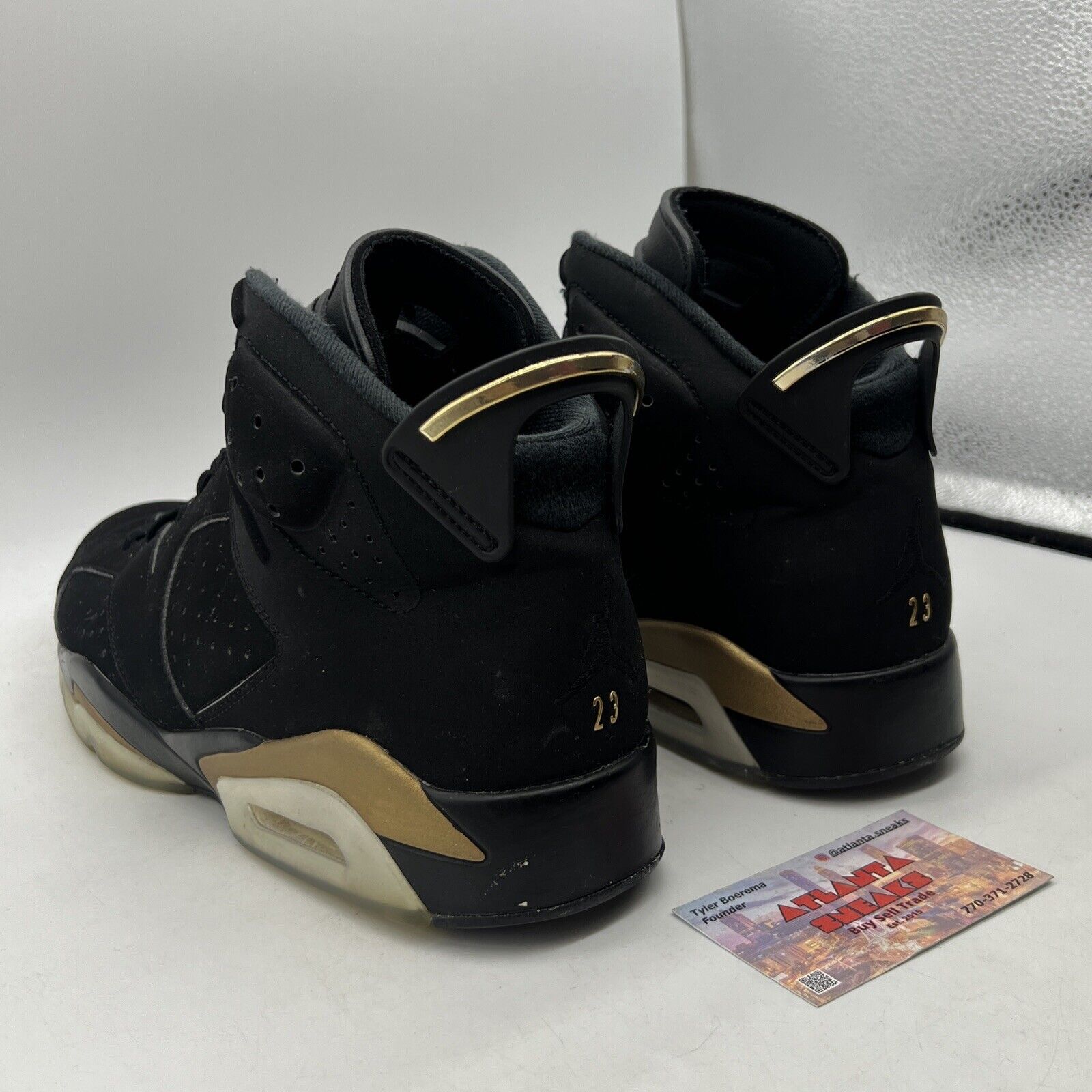 Size 12 - Jordan 6 Retro Defining Moments 2020 Black Gold Suede (CT4954-007)