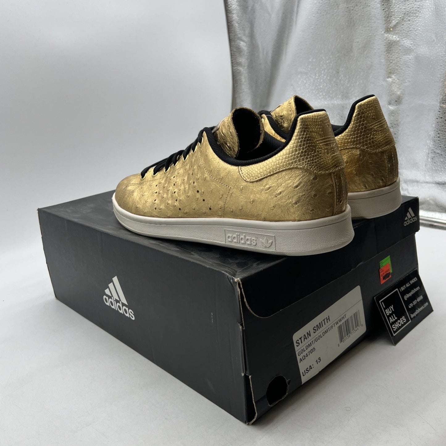 Size 13 - Adidas Stan Smith Gold Metallic (AQ4705)