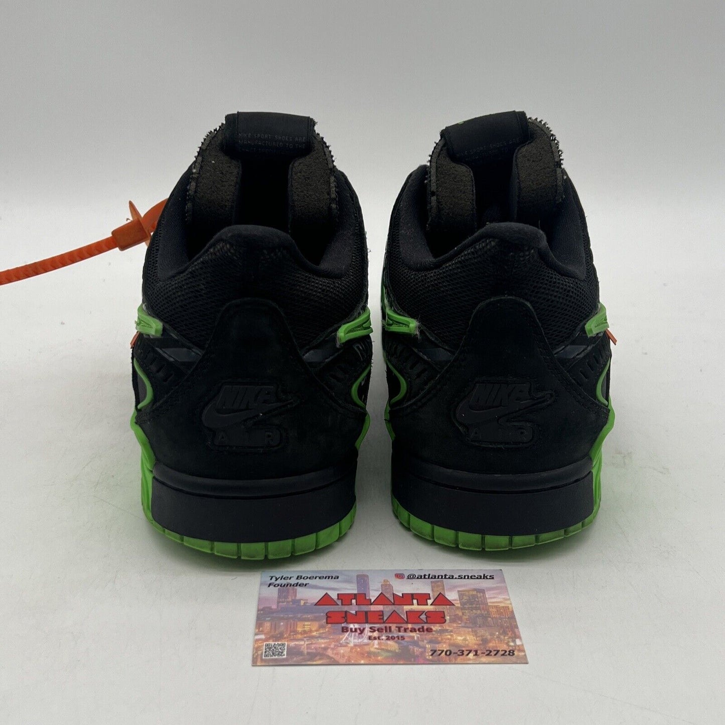 Size 11 - Nike Air Rubber Dunk x Off-White Low Green Strike Black (CU6015-001)