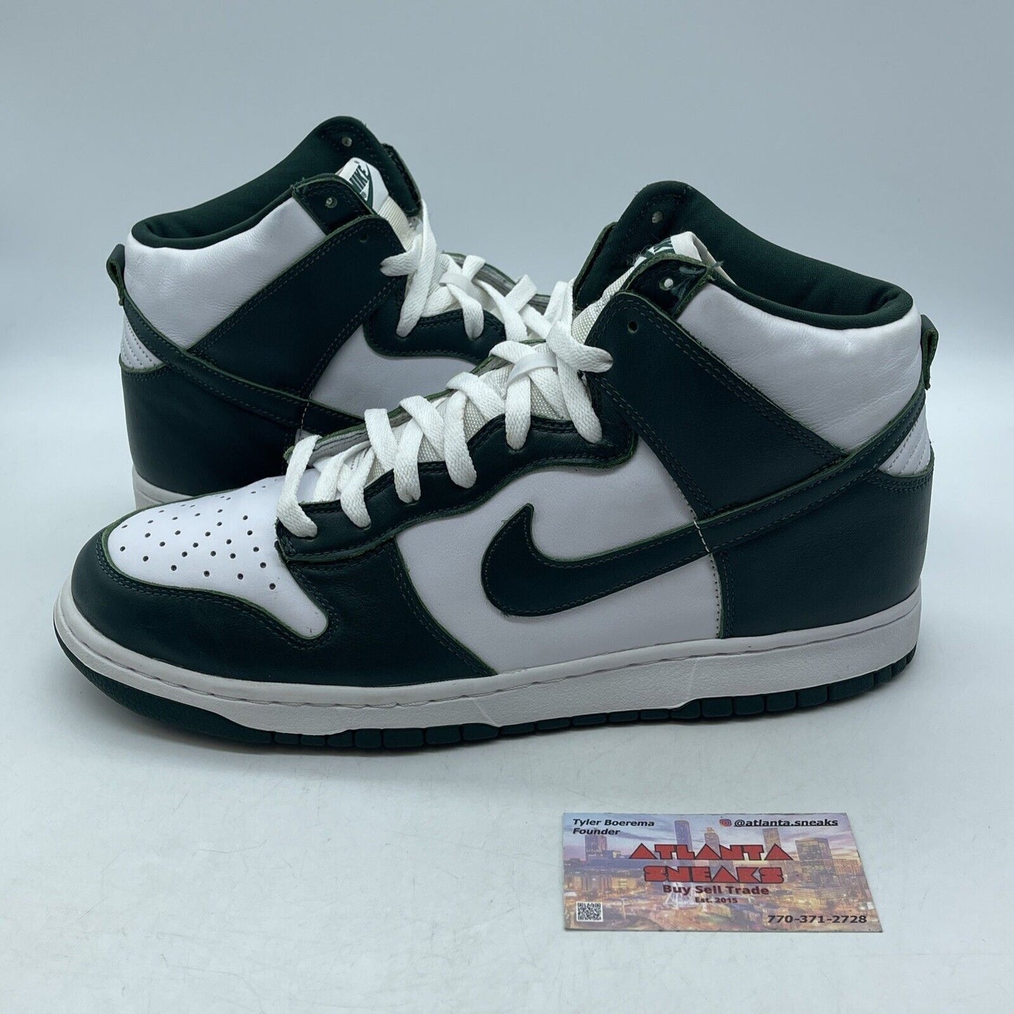 Size 12 - Nike Dunk SP High Spartan Green White Leather (CZ8149-100)