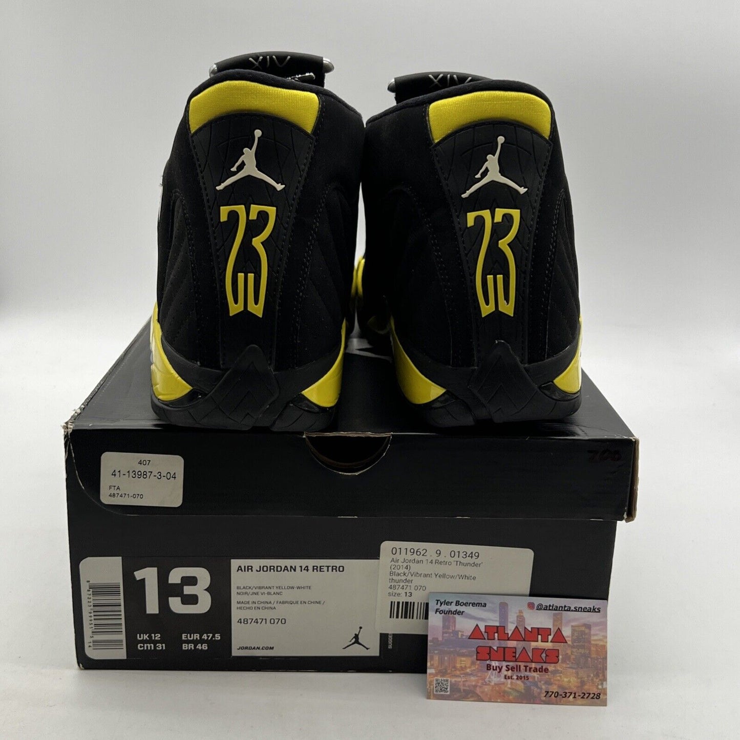 Size 13 - Air Jordan 14 Retro Thunder (487471-070)