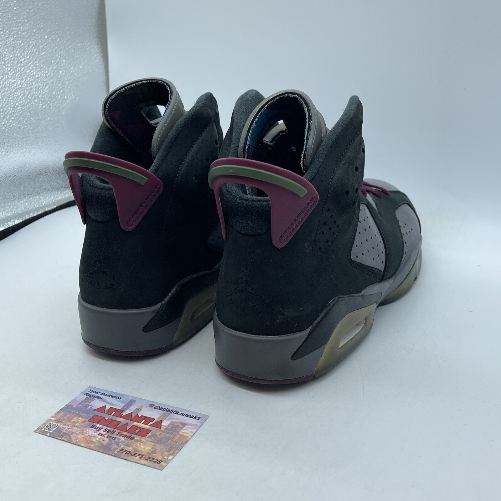 Size 9 - Jordan 6 Bordeaux Burgundy Black Grey Suede Leather (CT8529-063)