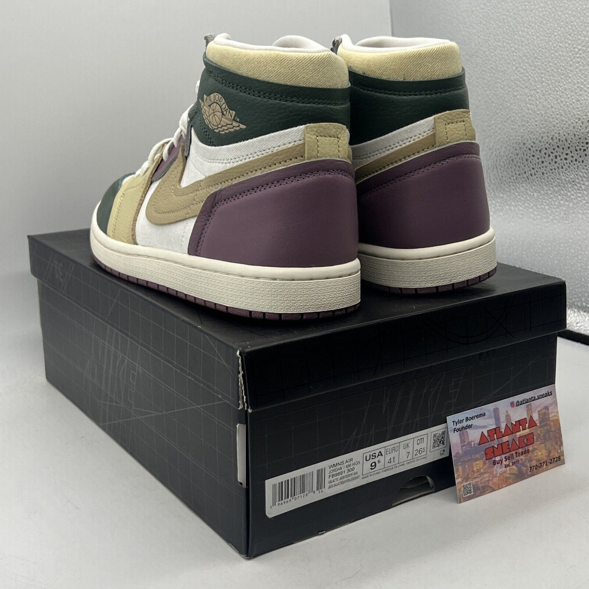 Size 9.5 - Air Jordan 1 Method of Make High Galactic Jade W Leather FB9891-300