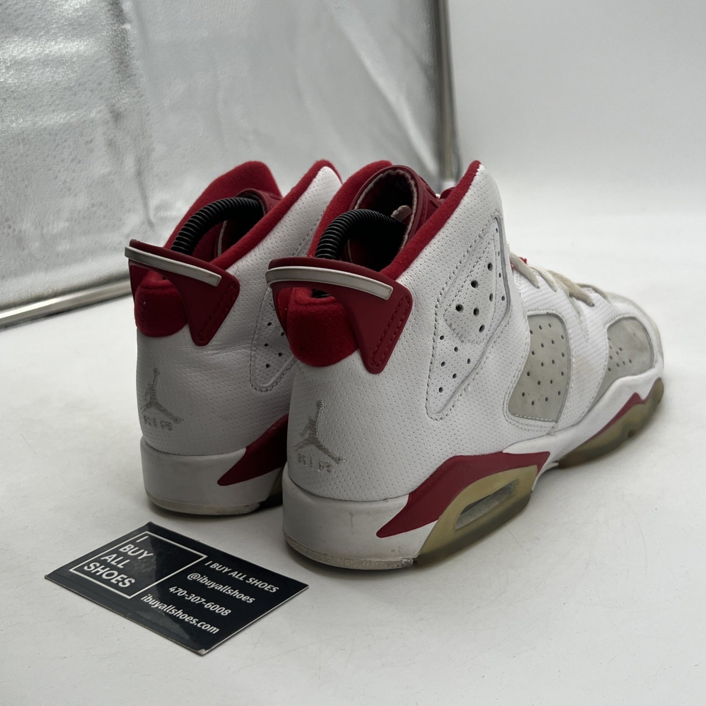 Size 5.5Y - Air Jordan 6 Retro Alternate (384665-113) White Red Shoes