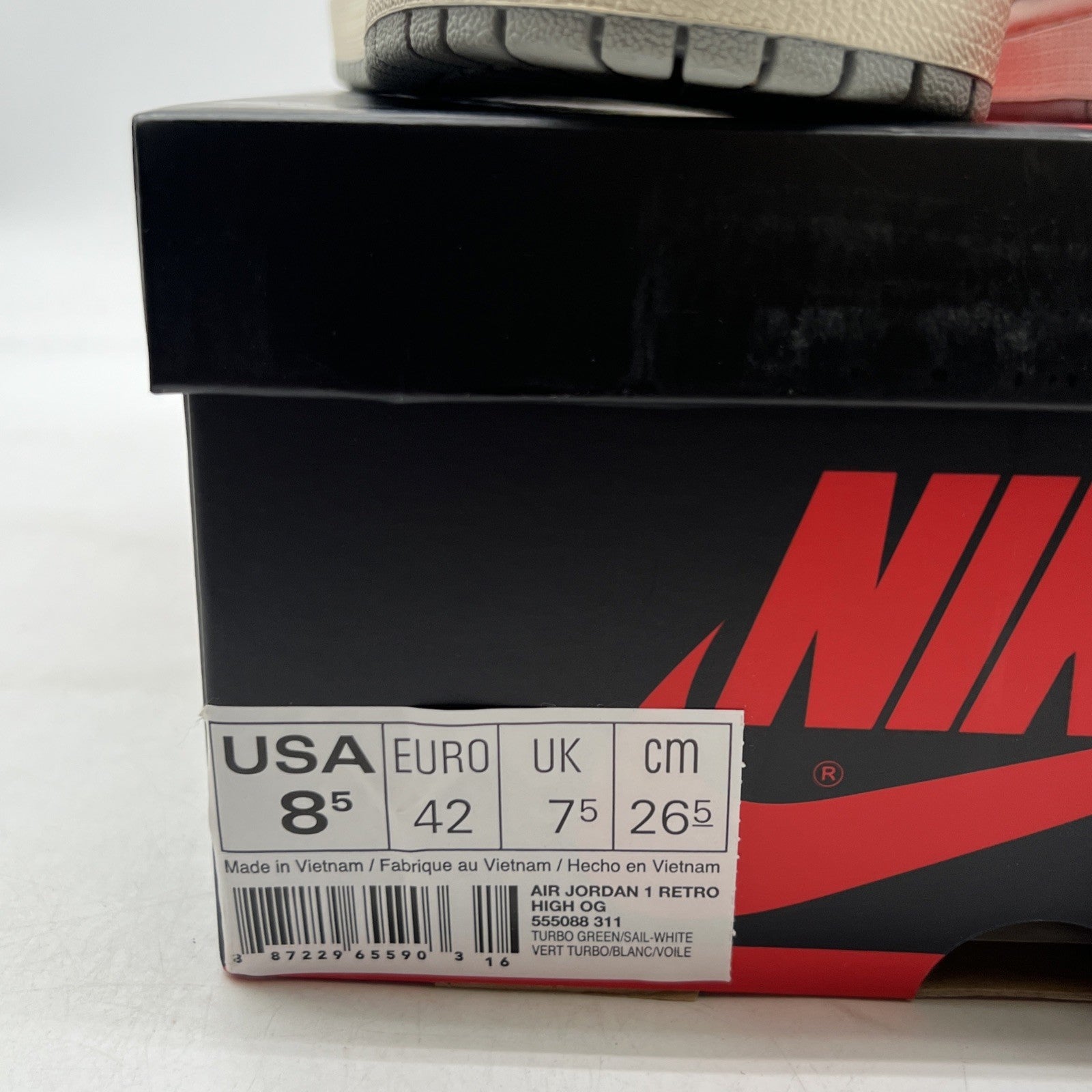 Size 8.5 - Air Jordan 1 Retro OG High Turbo Green (555088-311)