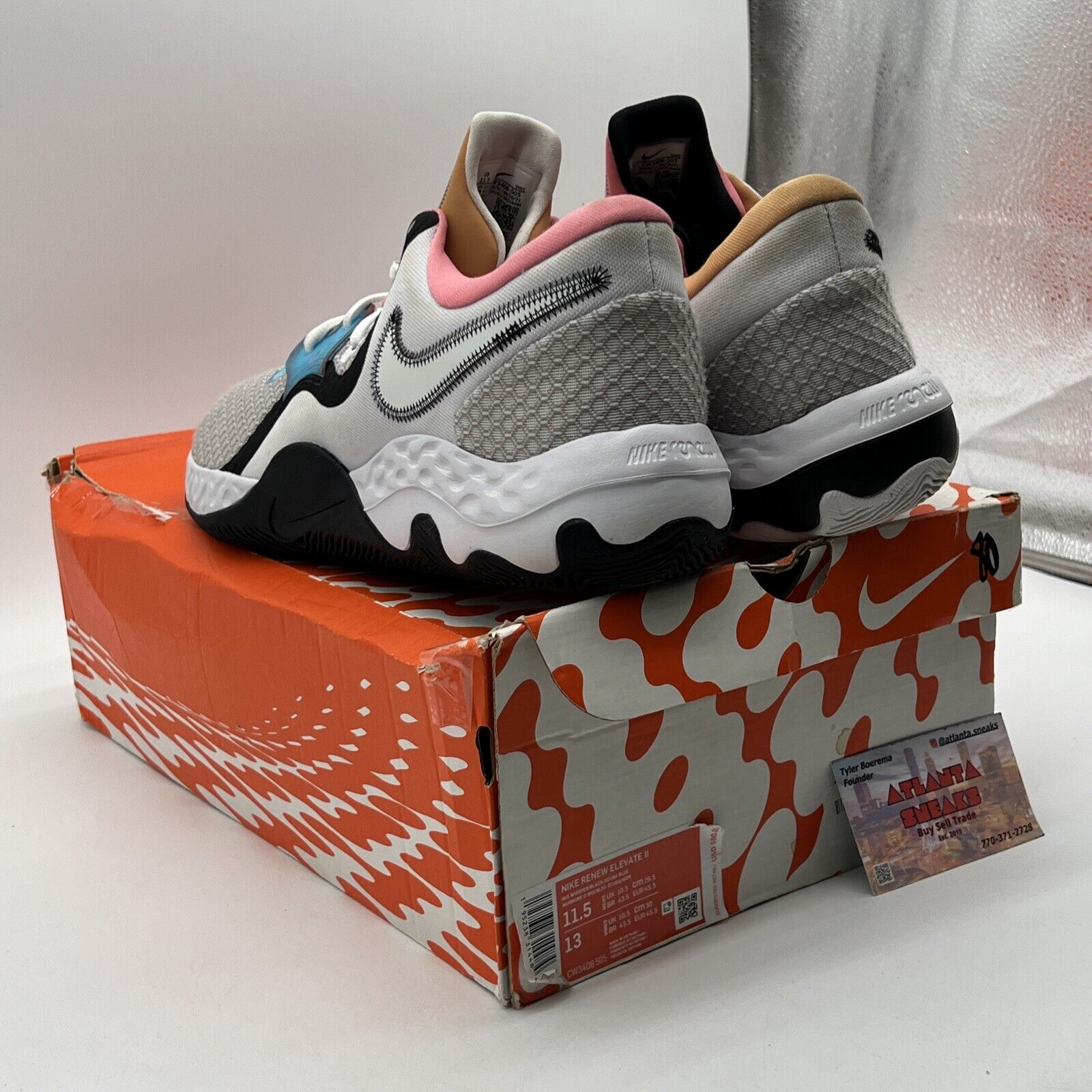 Size 11.5 - Nike Space Jam x Renew Elevate 2 Hares Grey Black (CW3406-505)