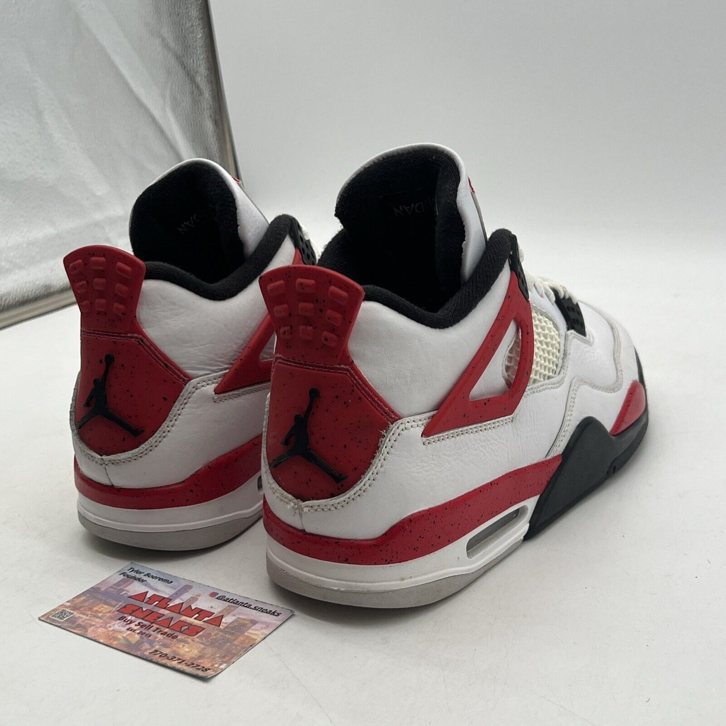 Size 8.5 - Jordan 4 Retro Mid Red Cement White Black Leather (DH6927-161)