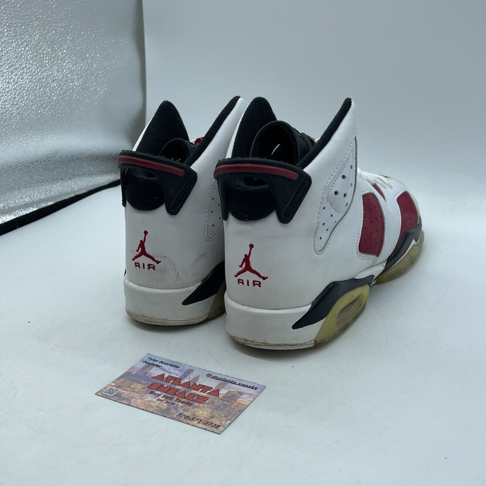 Size 7Y - Air Jordan 6 Countdown Pack Red Suede White Leather (322720-161)