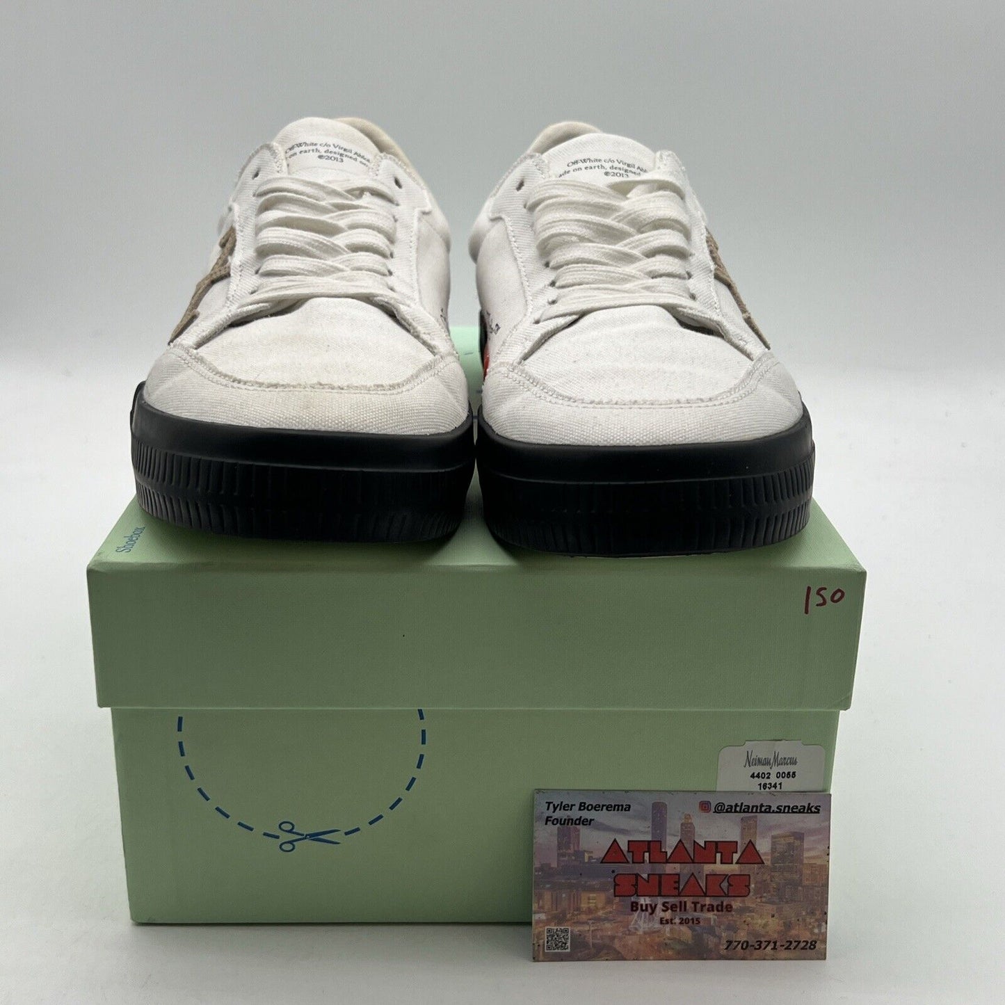 Size 9 - OFF-WHITE VULC SNEAKER 'WHITE BLACK SAND'