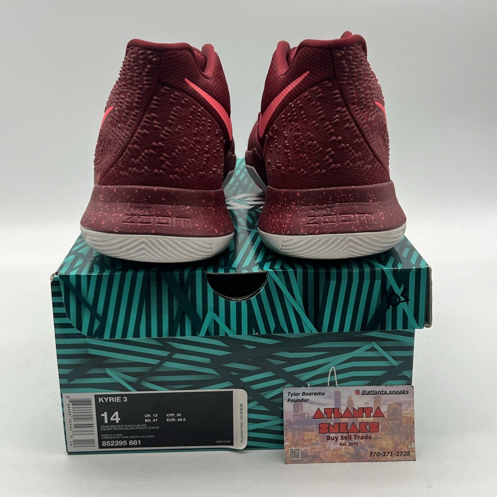 Size 14 - Nike Kyrie 3 Hot Punch White (852395-681)