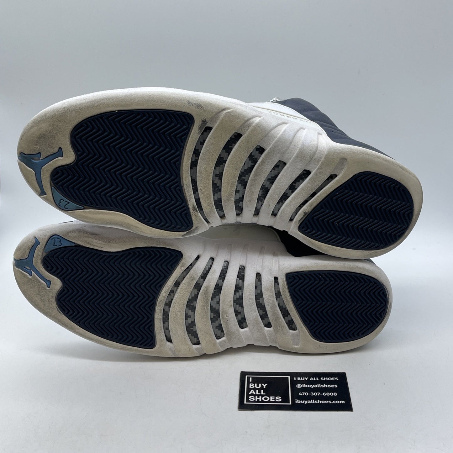Size 13 - Air Jordan 12 Retro 2012 Obsidian Blue White Leather (130690-410)