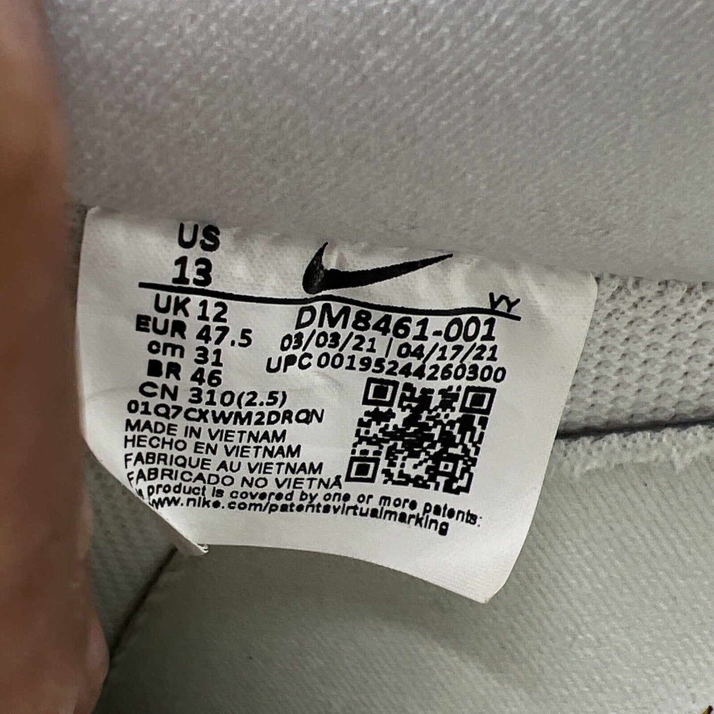 Size 13 - Nike Undefeated x Air Force 1 Low 5 On It Blue Suede (DM8561-001)