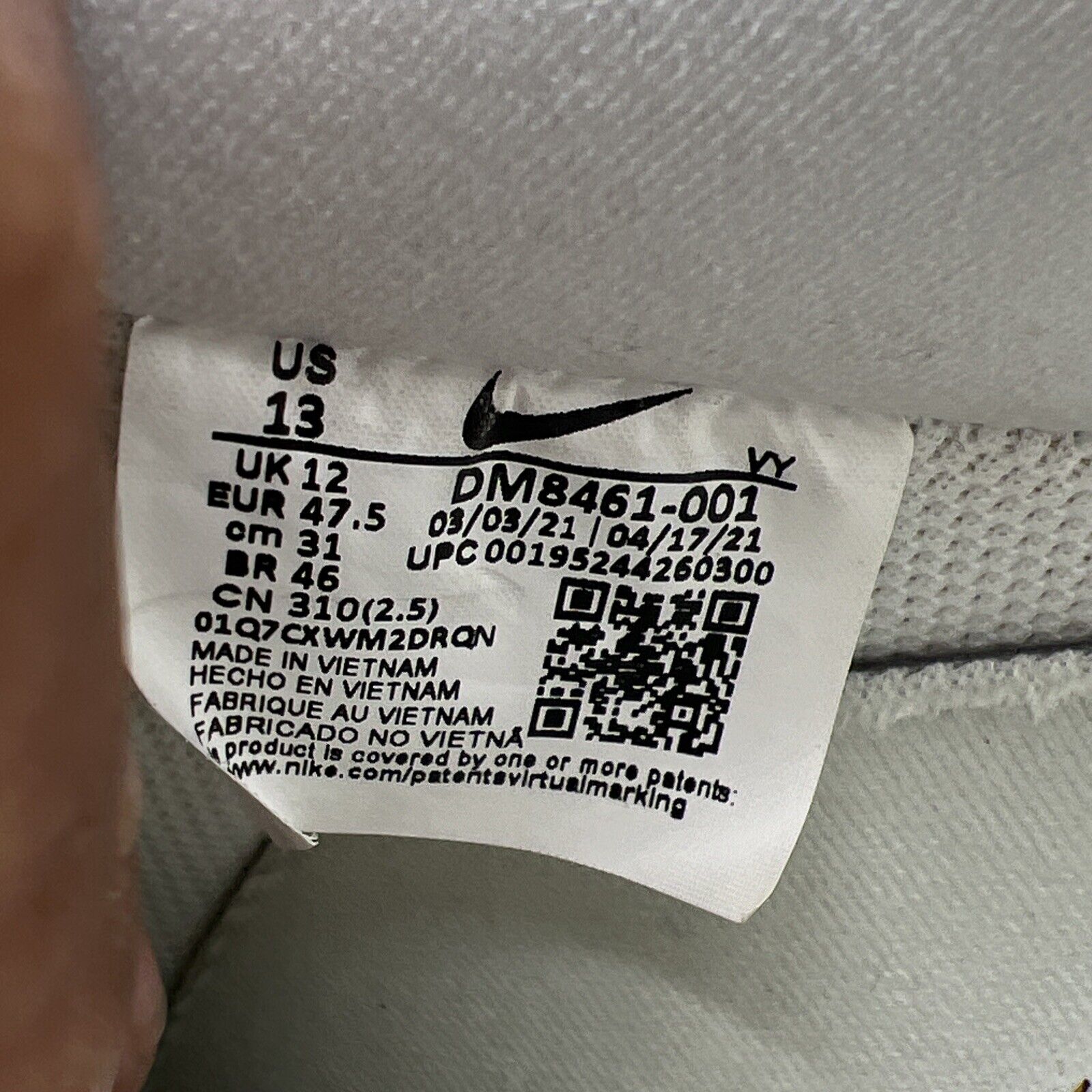 Size 13 - Nike Undefeated x Air Force 1 Low 5 On It Blue Suede (DM8561-001)