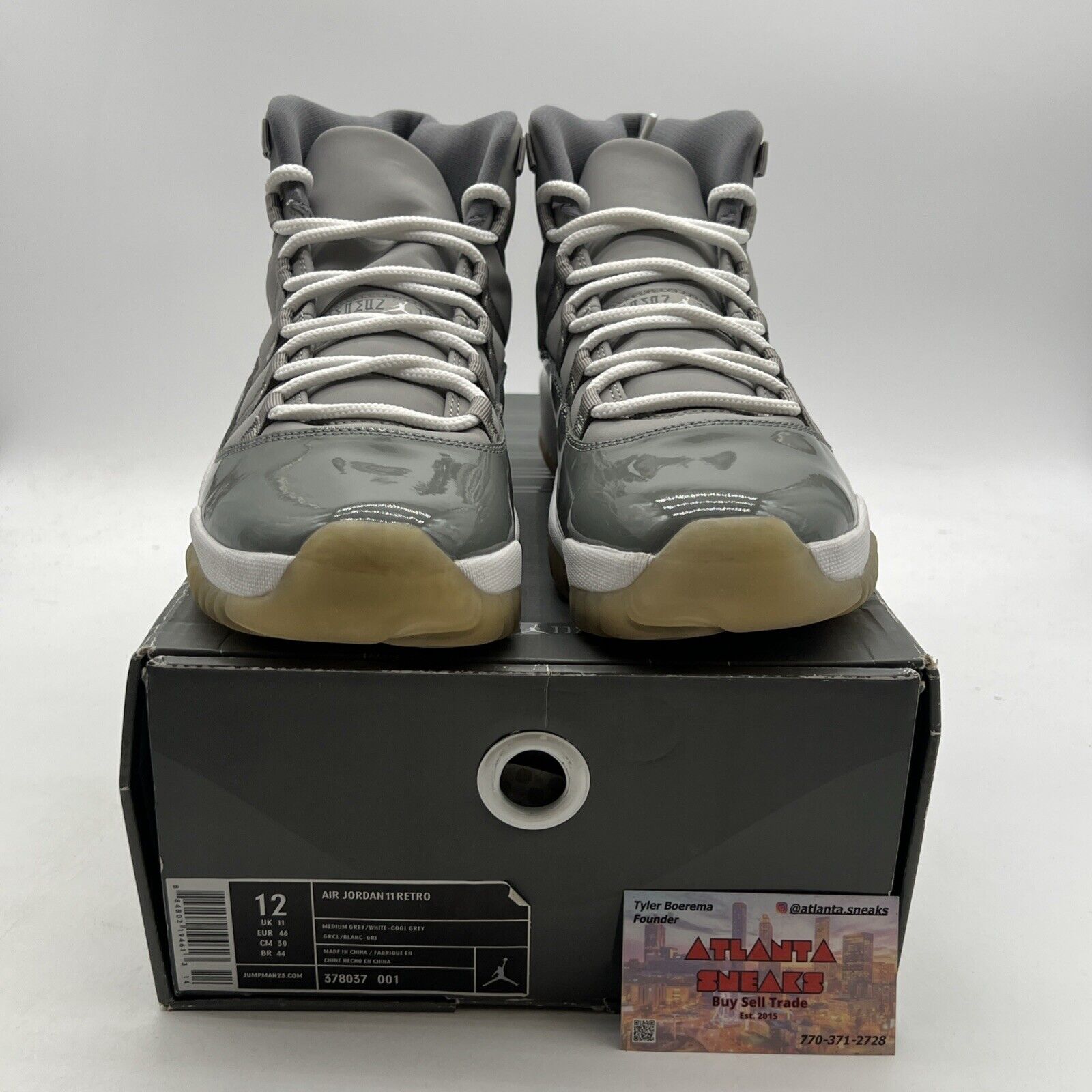 Size 12 - Air Jordan 11 Retro 2010 Cool Grey (378037-001)