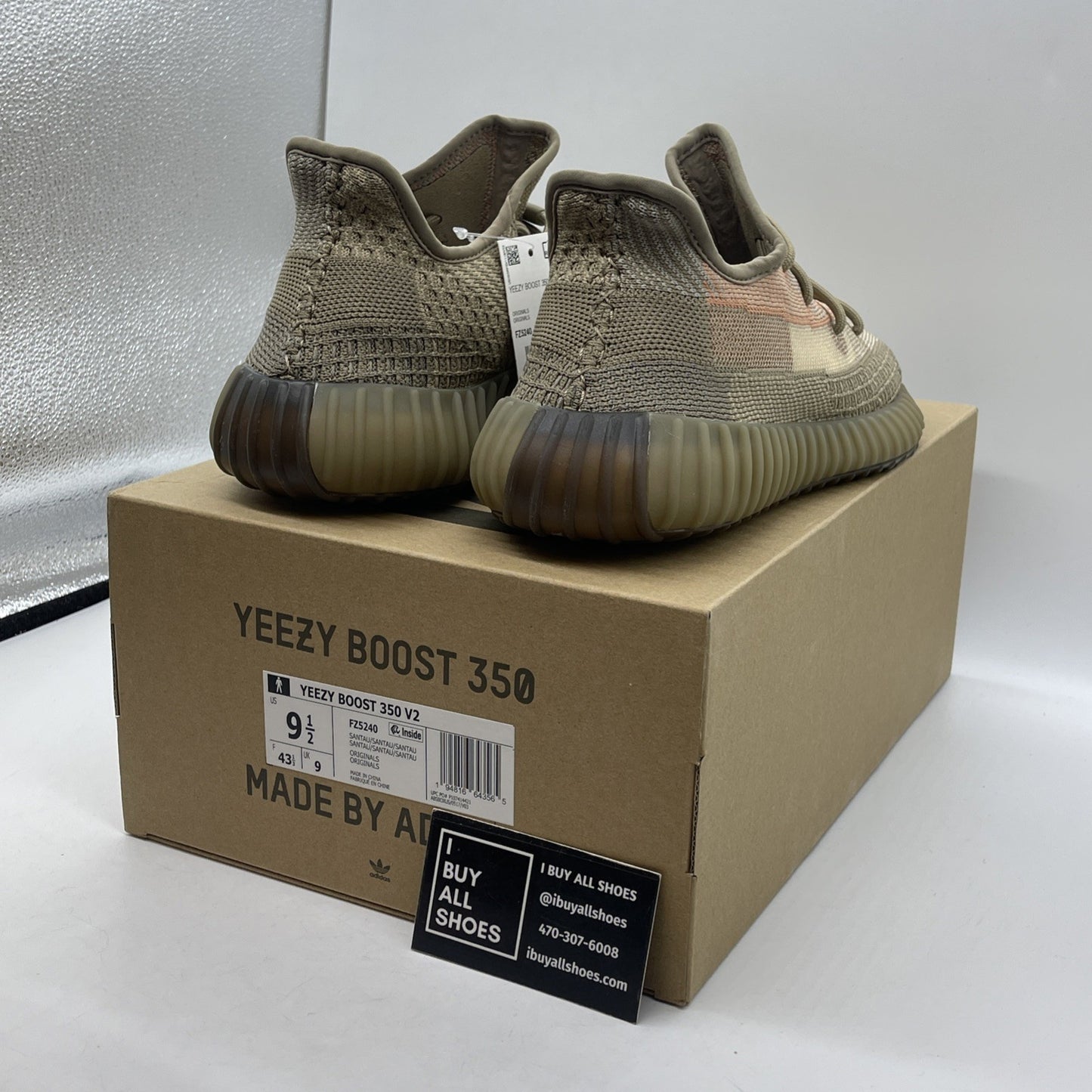 Size 9.5 - Adidas Yeezy Boost 350 V2 Sand Taupe Brown Suede (FZ5240)