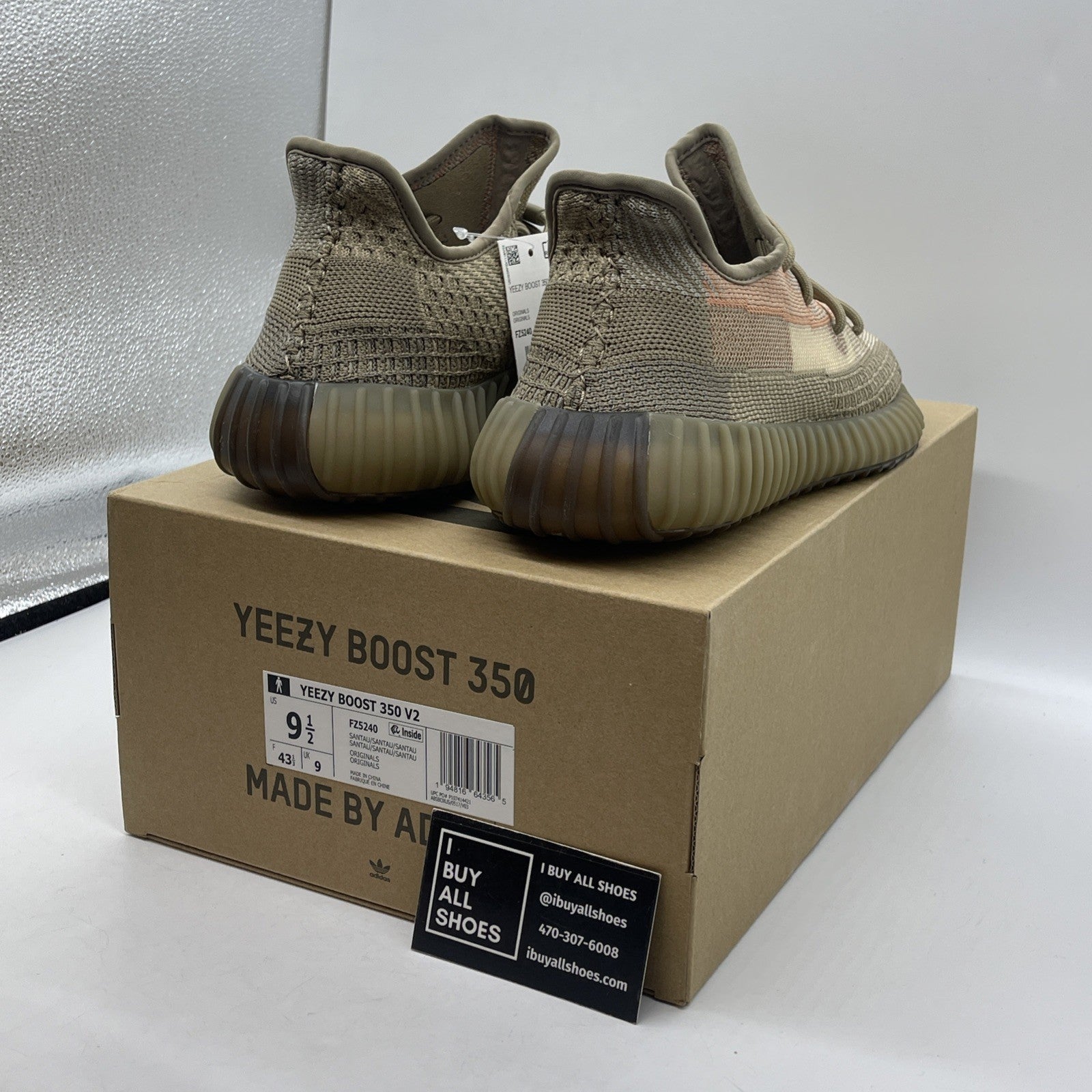 Size 9.5 - Adidas Yeezy Boost 350 V2 Sand Taupe Brown Suede (FZ5240)