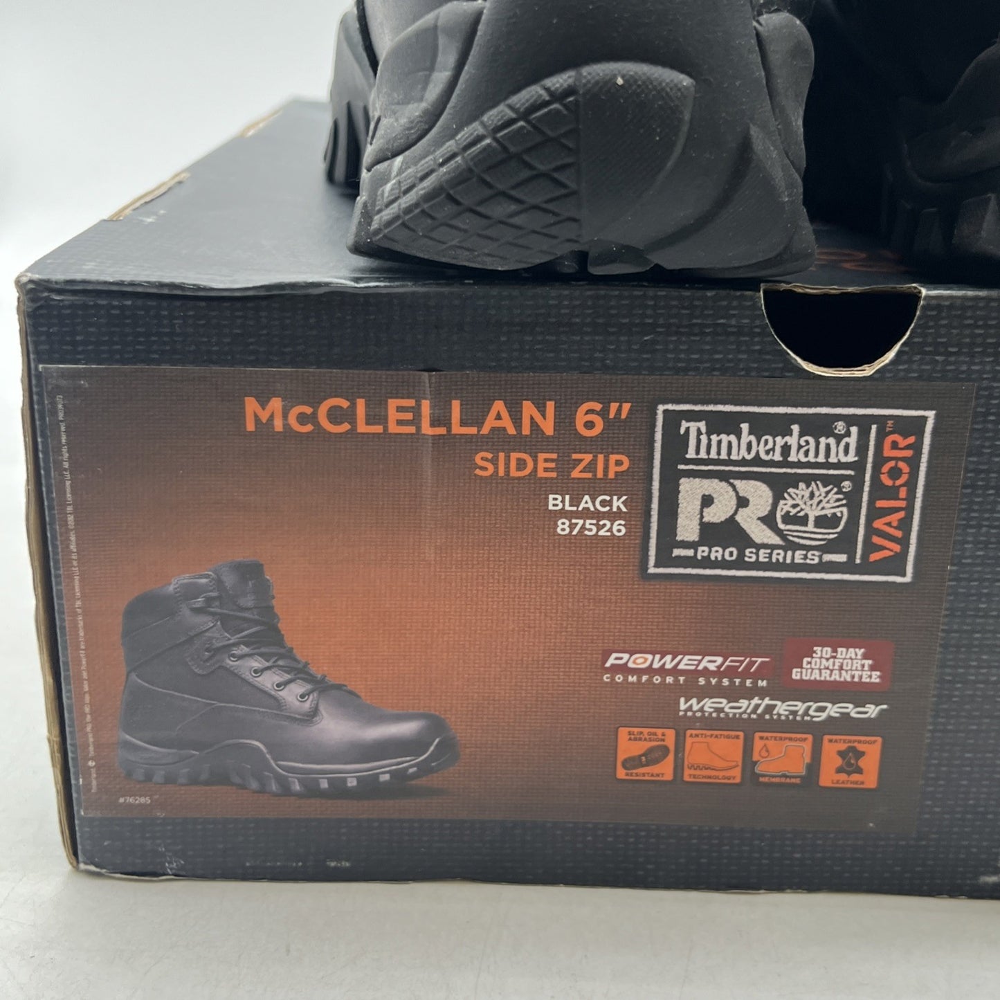 Size 13 - Timberland PRO Valor Duty 6" Boot Side Zip Comp Toe Black Leather