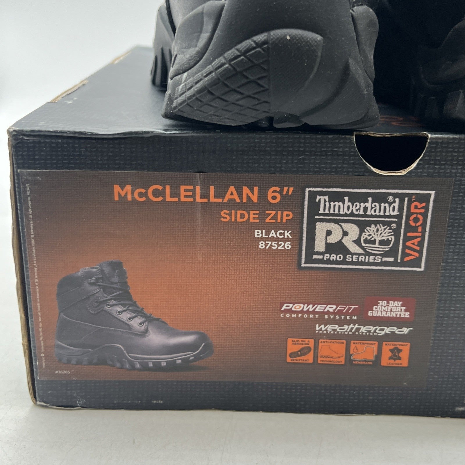 Size 13 - Timberland PRO Valor Duty 6" Boot Side Zip Comp Toe Black Leather