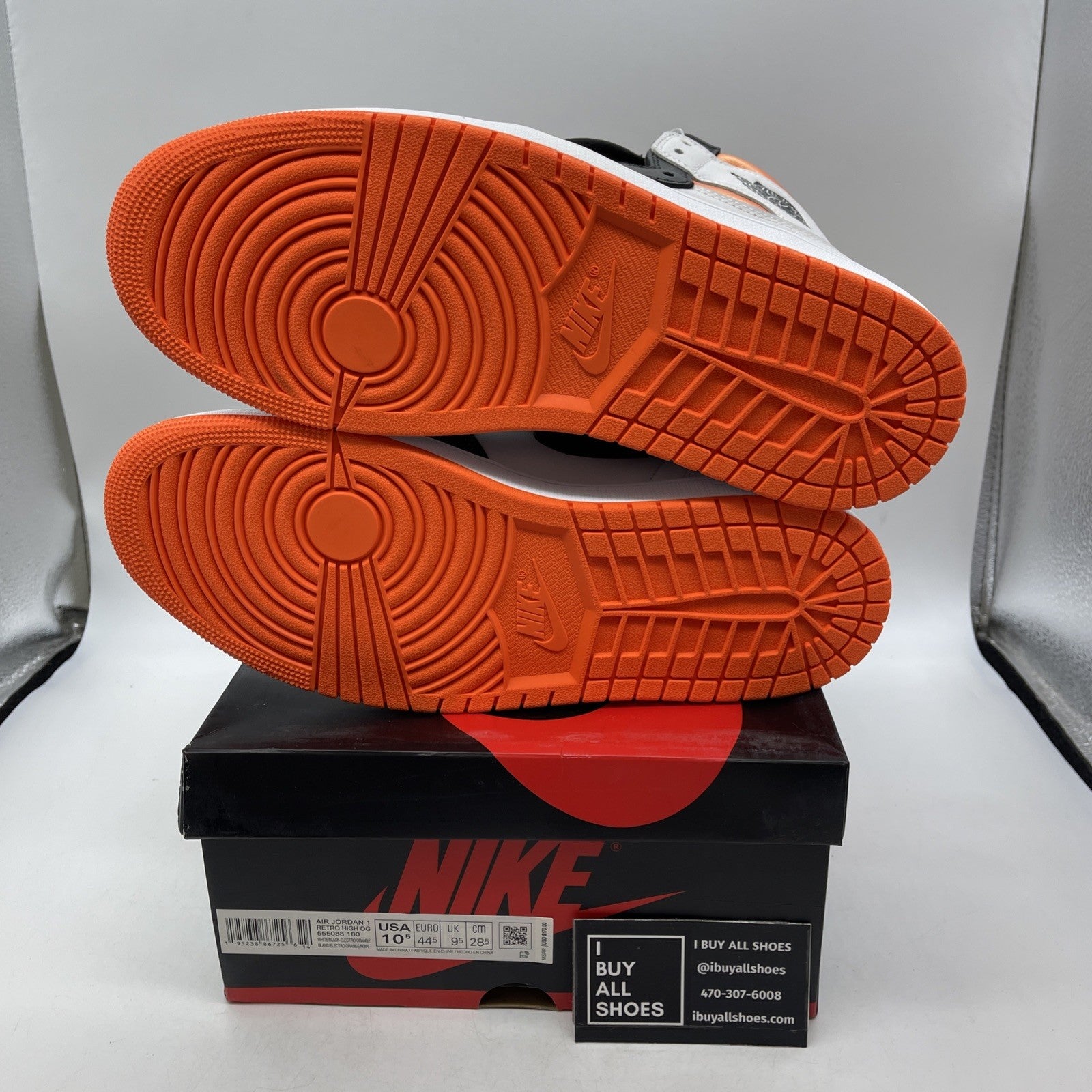 Size 10.5 - Air Jordan 1 Retro High Electro Orange (555088-180)