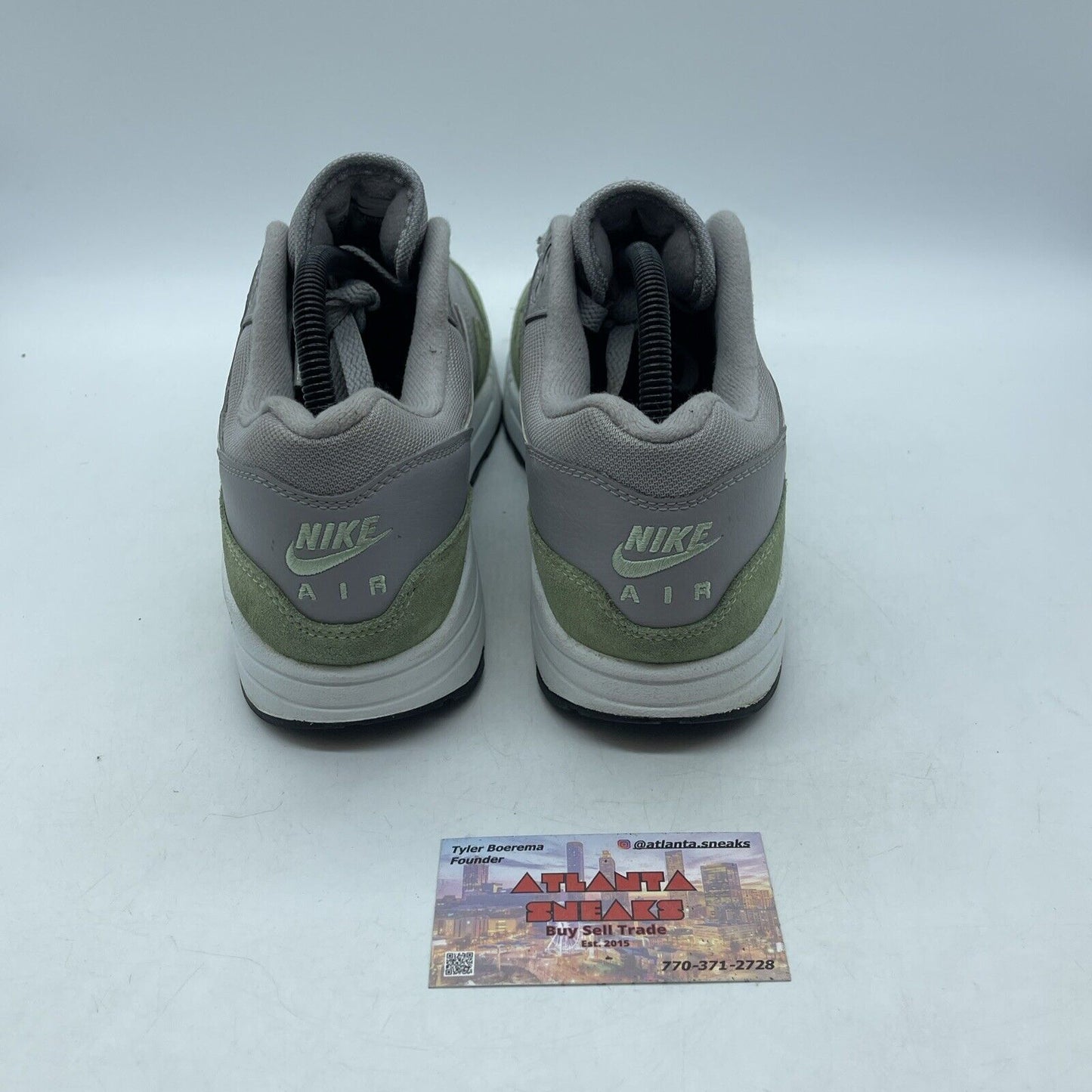 Size 9.5 - Nike Air Max 1 Grey Mint Green Suede Grey Leather (AH8145-015)