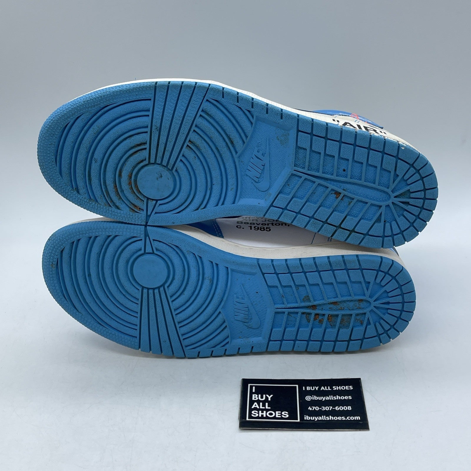 Size 9.5 - Air Jordan 1 Retro OG x Off-White High UNC (AQ0818-148)