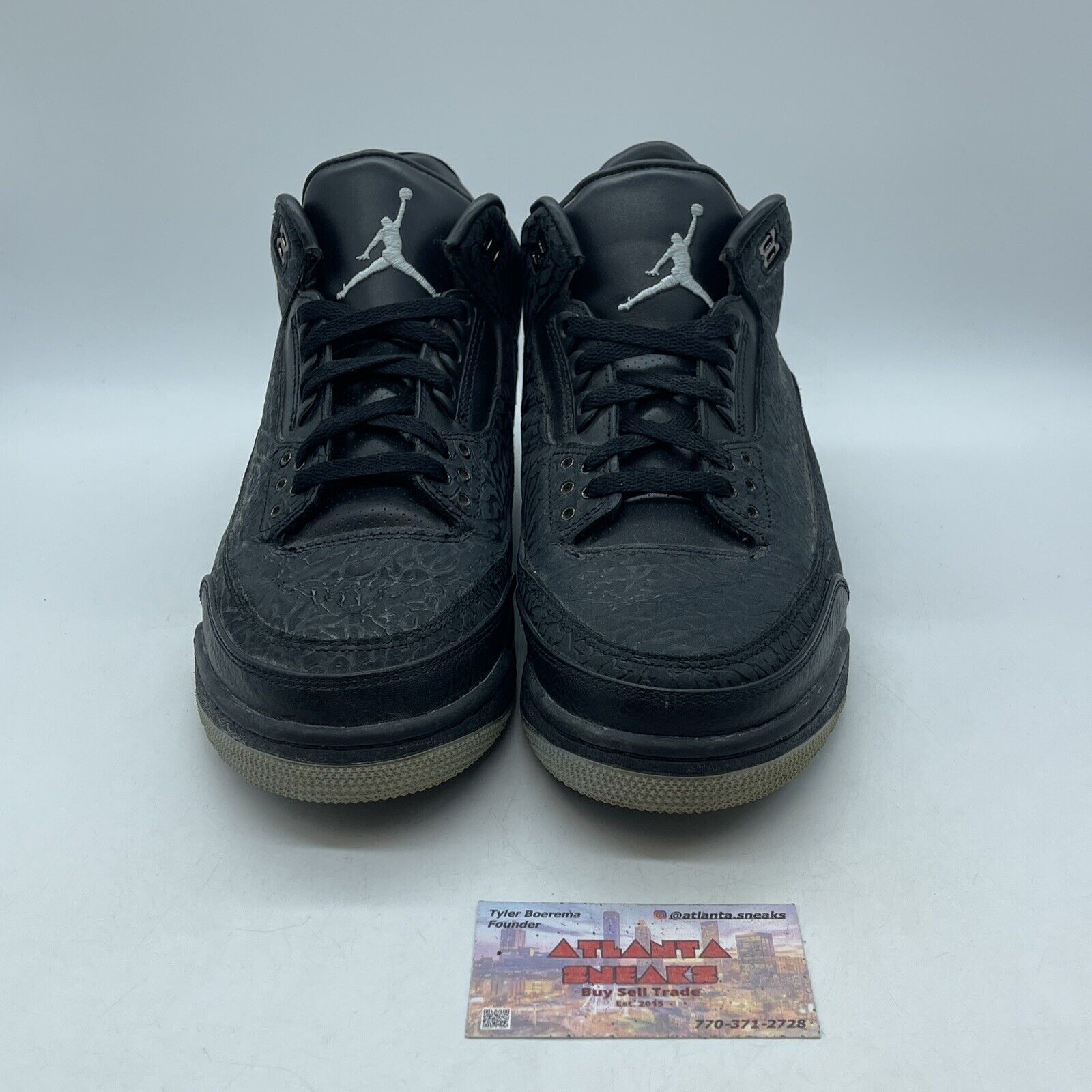 Size 11 - Air Jordan 3 Retro Black Flip Suede White Leather (315767-001)