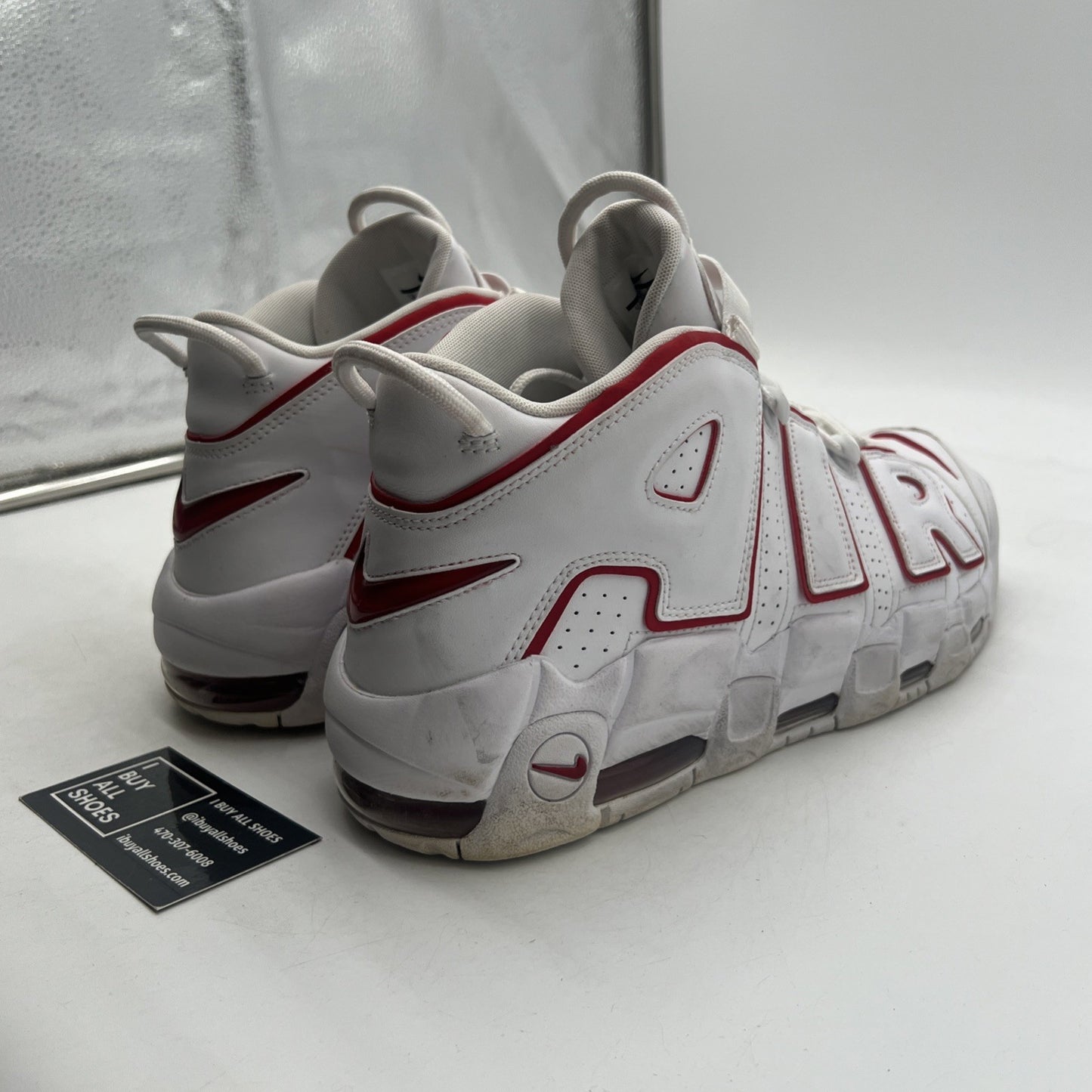 Size 12 - Nike Air More Uptempo White Varsity Red 2018 (921948-102)