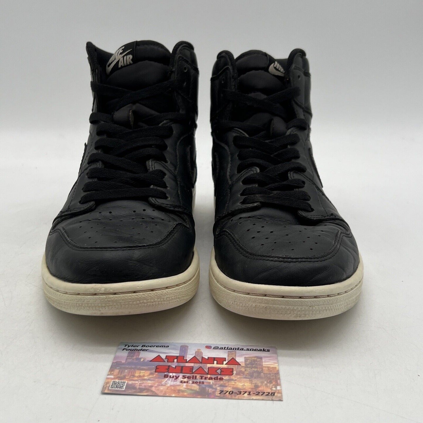 Size 10 - Air Jordan 1 Retro OG High Cyber Monday Black Leather (555088-006)