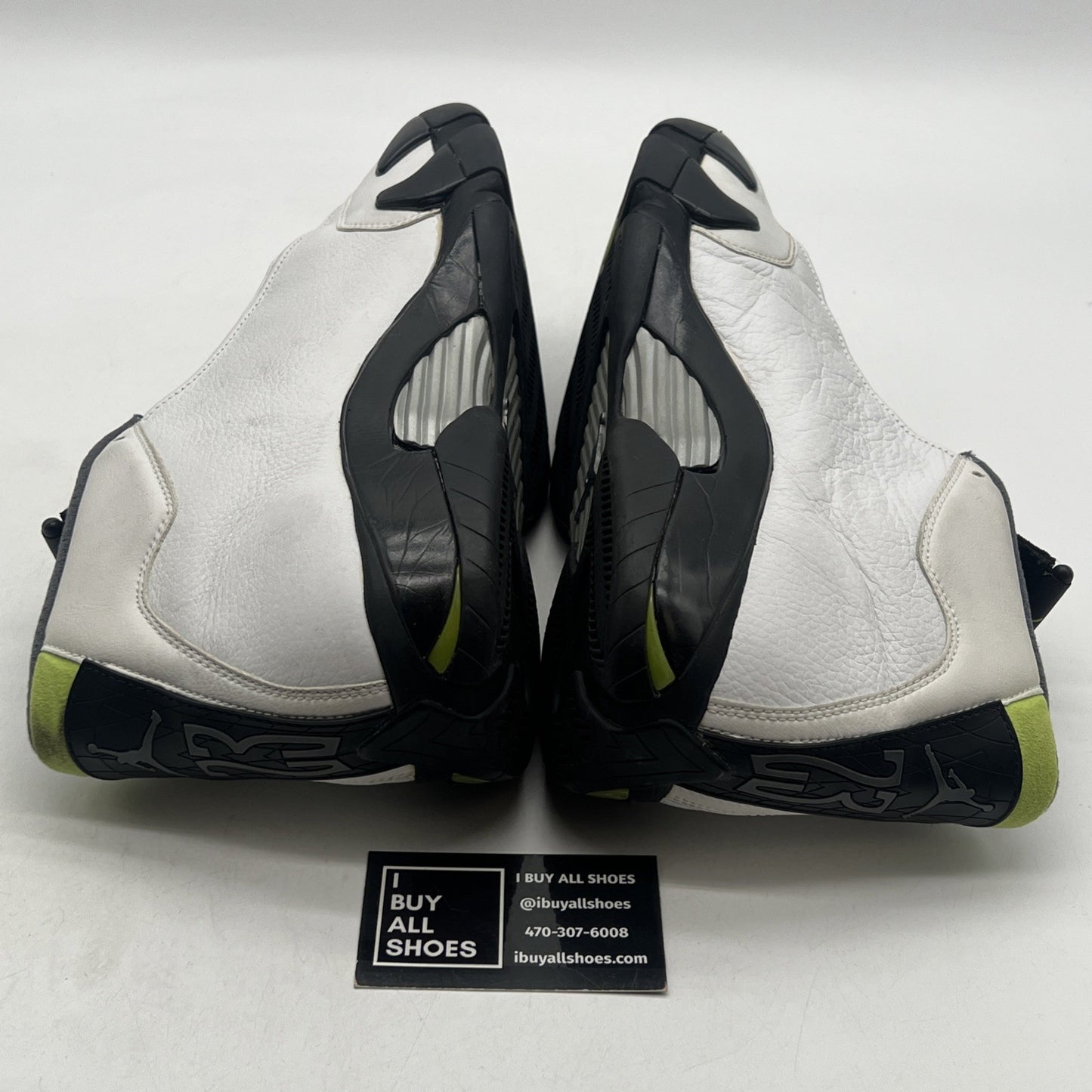 Size 14 - Air Jordan 14 Retro White Chartreuse (311832-132)