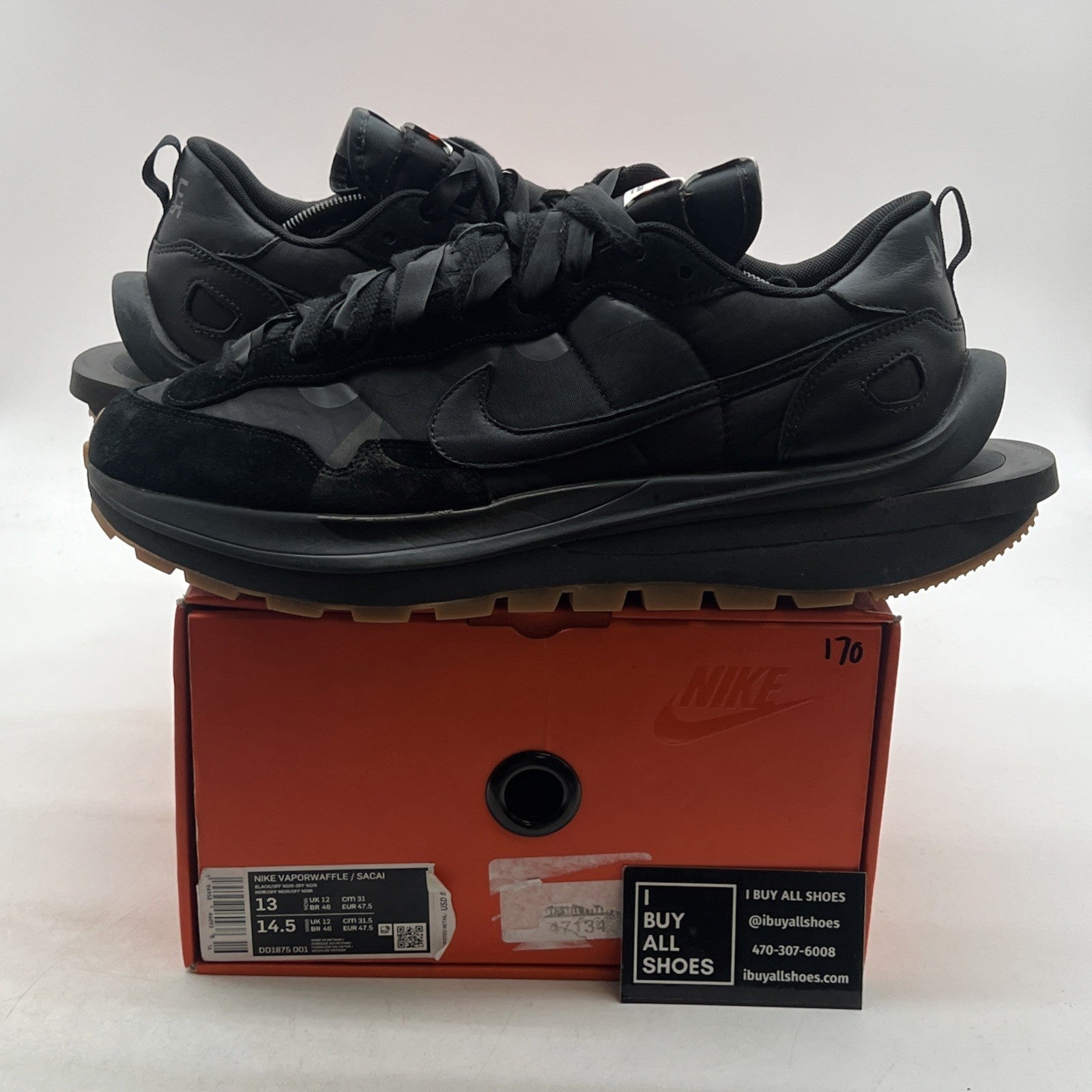 Size 13 - Nike VaporWaffle x Sacai Black (DD1875-001)